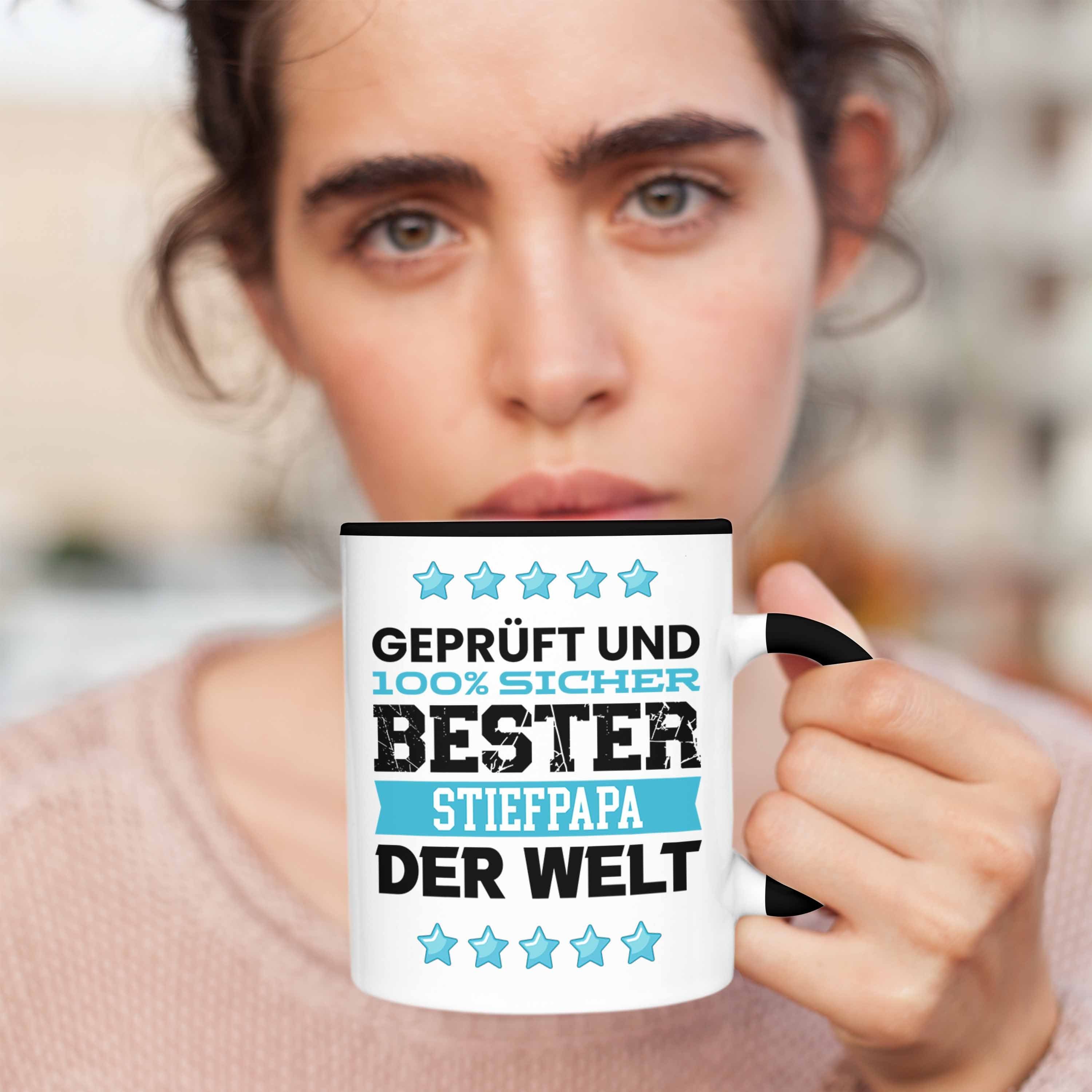 Stief Der Stiefpapa Welt G Tasse Trendation Geschenk Bester - Trendation Papa für Schwarz Tasse