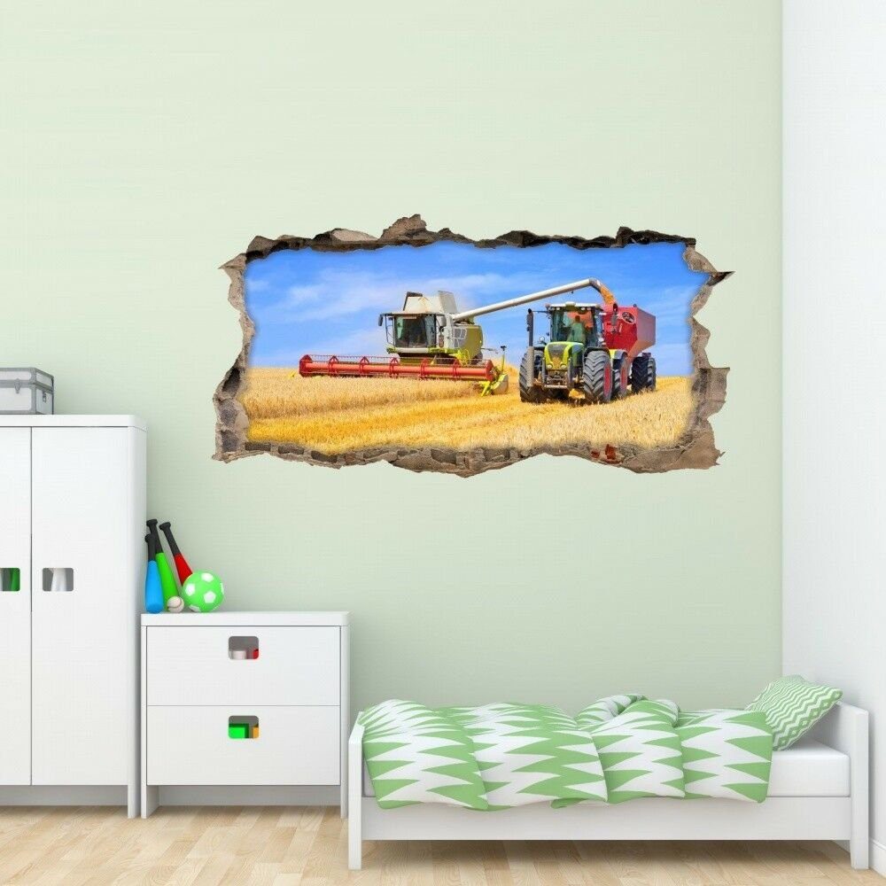 nikima Wandtattoo 134 Wandtattoo Mähdrescher und Traktor (PVC-Folie) günstig online kaufen