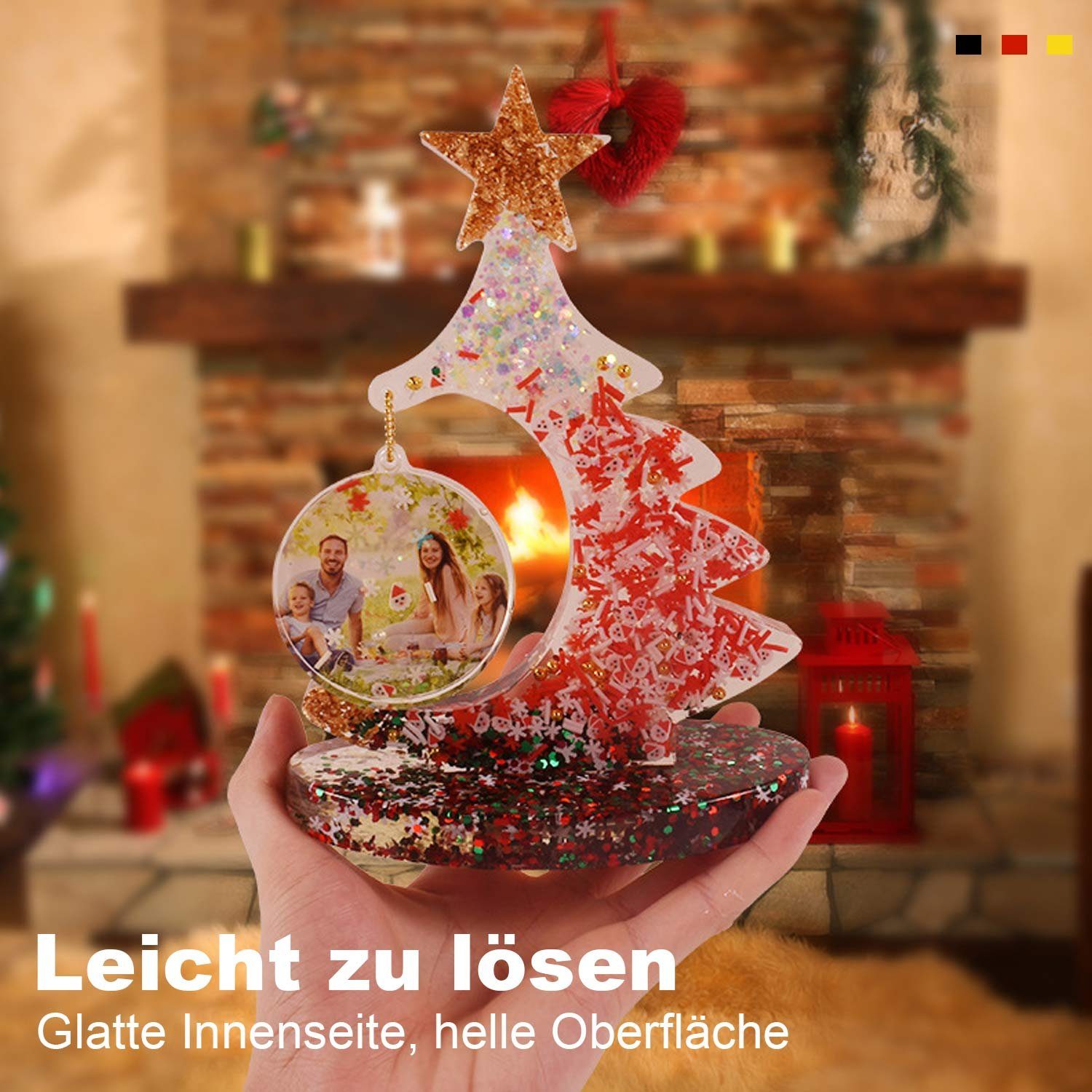 (1-tlg), mit DIY Form, Rahmen Silikonform MAGICSHE Harz Weihnachtsbaum Sockel Silikonform