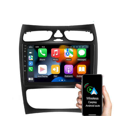 GABITECH 9 Zoll Android 13 Autoradio Navi für Mercedes Benz W203 S203 Carplay Autoradio