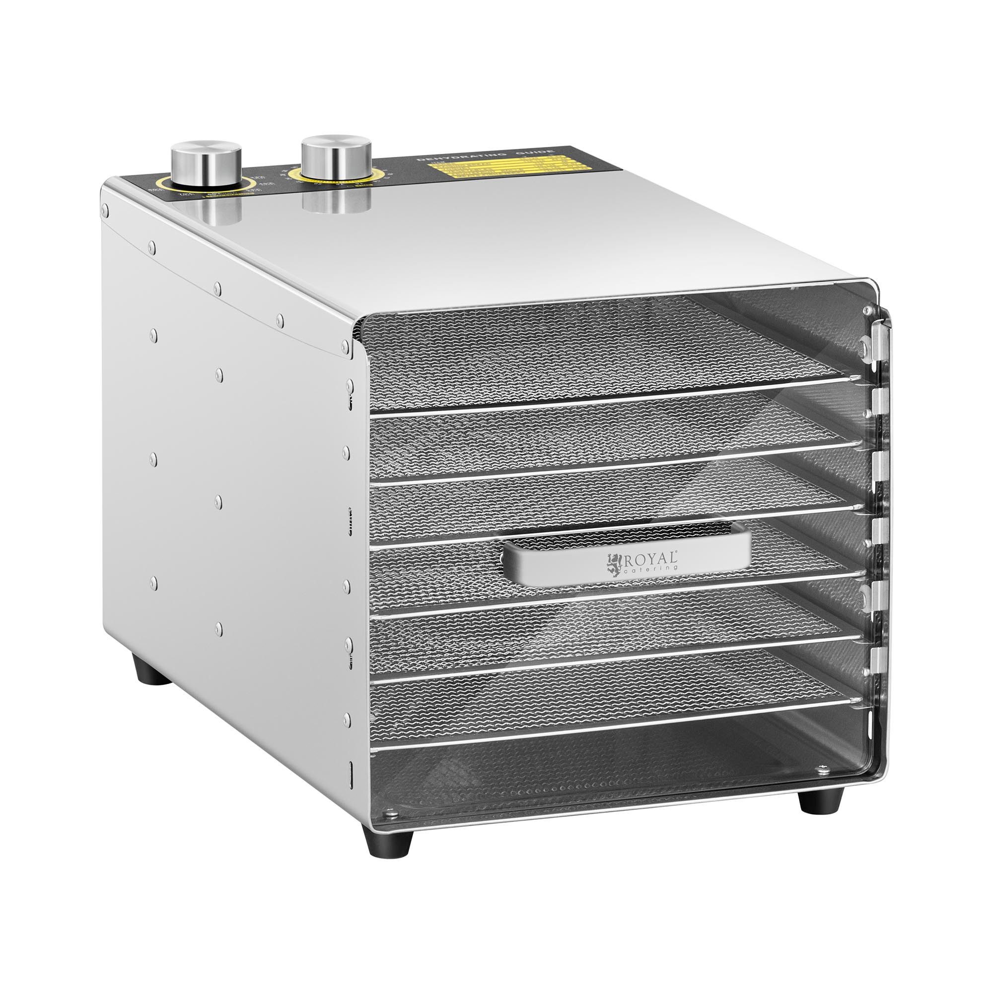 Royal Catering Dörrautomat Dörrgerät Obsttrockner Dörrapparat Dehydrator Obst 500 W 6 Etagen 500 W