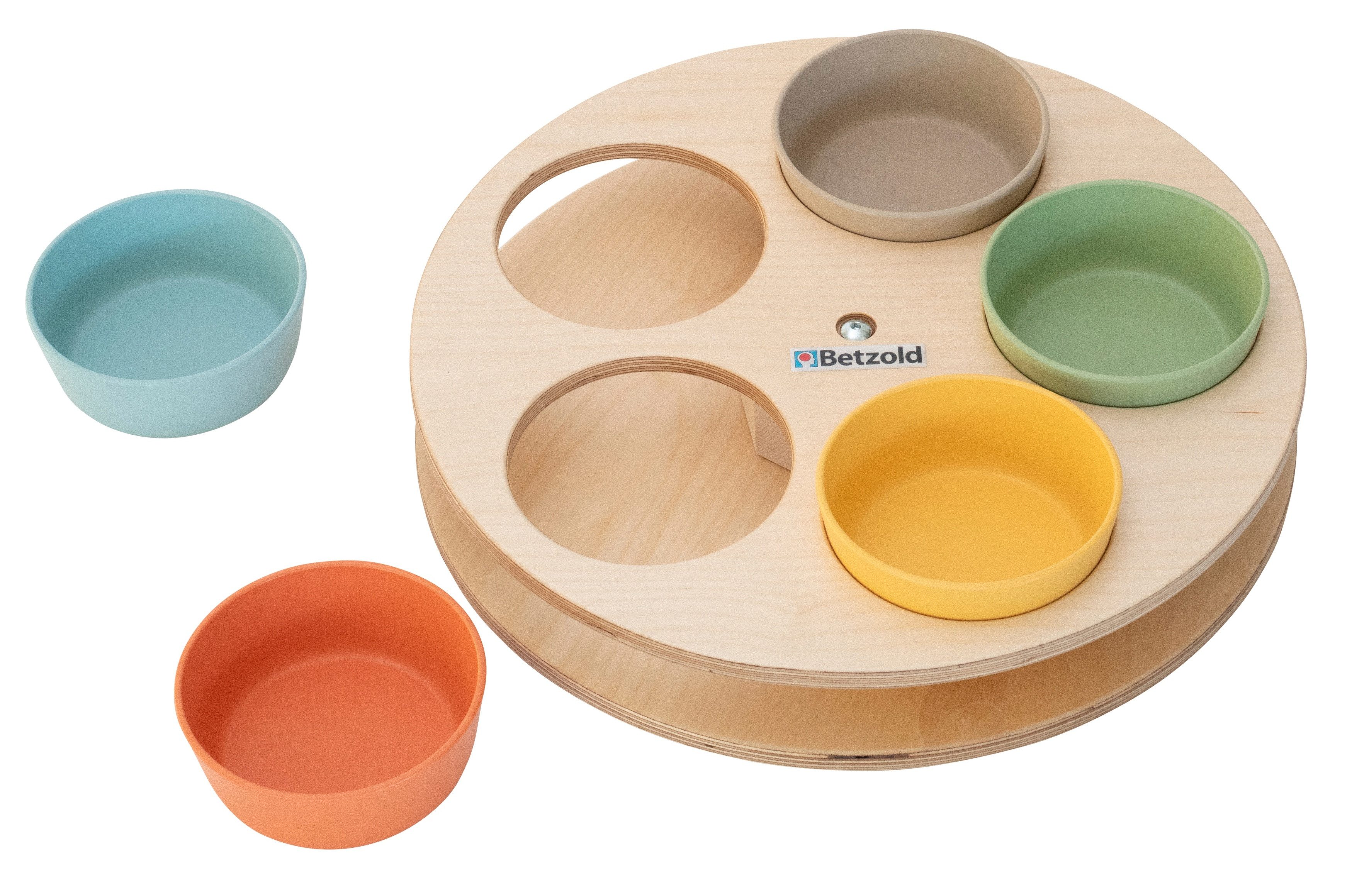 Betzold Bastelperlen Sortierrondell – drehbar, inkl. 5 treeNside-Schüsseln, robust