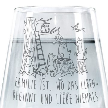 Mr. & Mrs. Panda Glas Waldtiere Picknick - Transparent - Geschenk, Spülmaschinenfeste Trink, Premium Glas, Elegantes Design