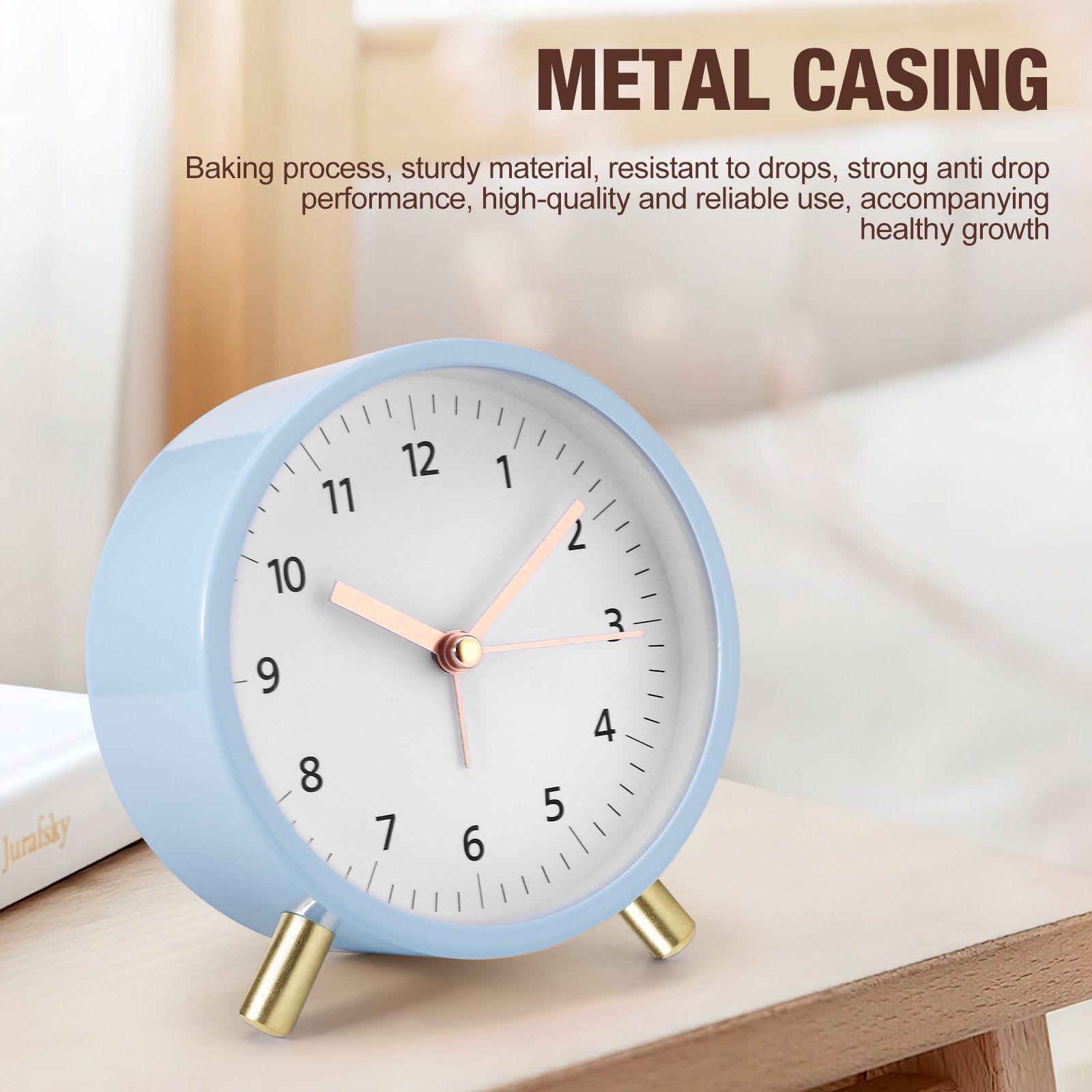 BlingBin Wecker Analoger Wecker ohne Ticken Nachttisch-Wecker Tischuhr Nach günstig online kaufen