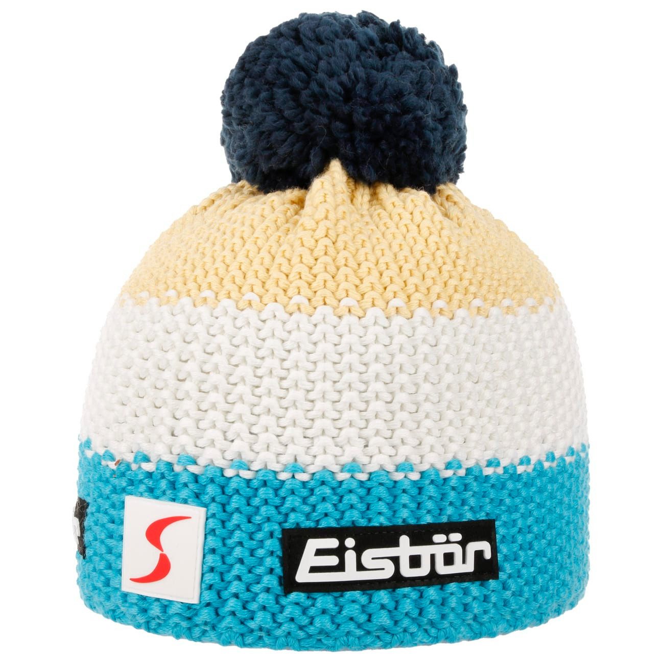 Eisbär Bommelmütze (1-St) Strickmütze mit Futter, Made in Austria