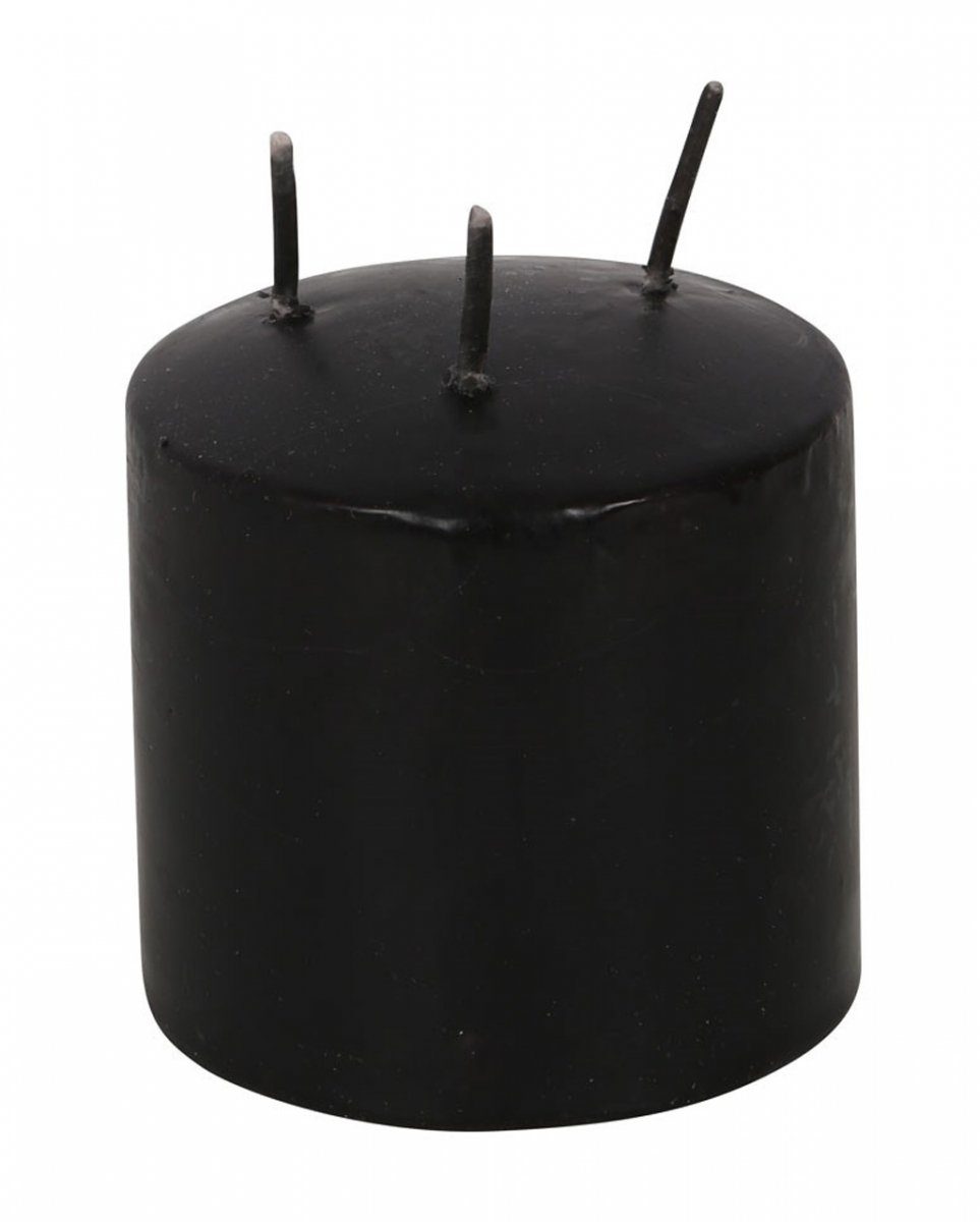 Schwarze mit Horror-Shop 7,6cm Stumpenkerze Kleine Kerzenständer Vampirblut