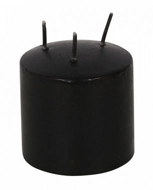 Horror-Shop Kerzenständer Kleine Schwarze Stumpenkerze mit Vampirblut 7,6cm