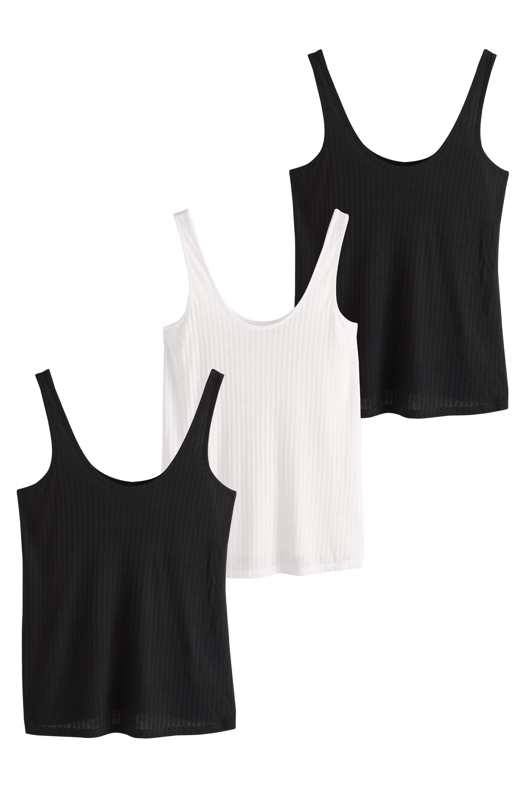 Trägertop Gerippte Trägertops, 3er-Pack