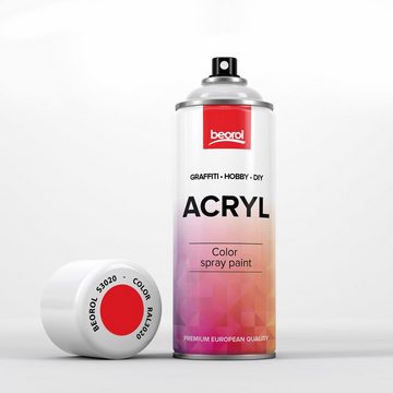 BigDean Sprühlack 400ml Sprühfarbe Verkehrsrot - Spraydose Acryllack DIY Lack Spray