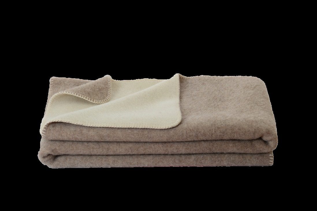 Wolldecke Kuscheldecke Ökolana 100% Schurwolle vom Merinoschaf, Naturbelassen, Steinbeck GmbH, Kuscheldecke, optimale Temperaturregulierung, für empfindliche Haut