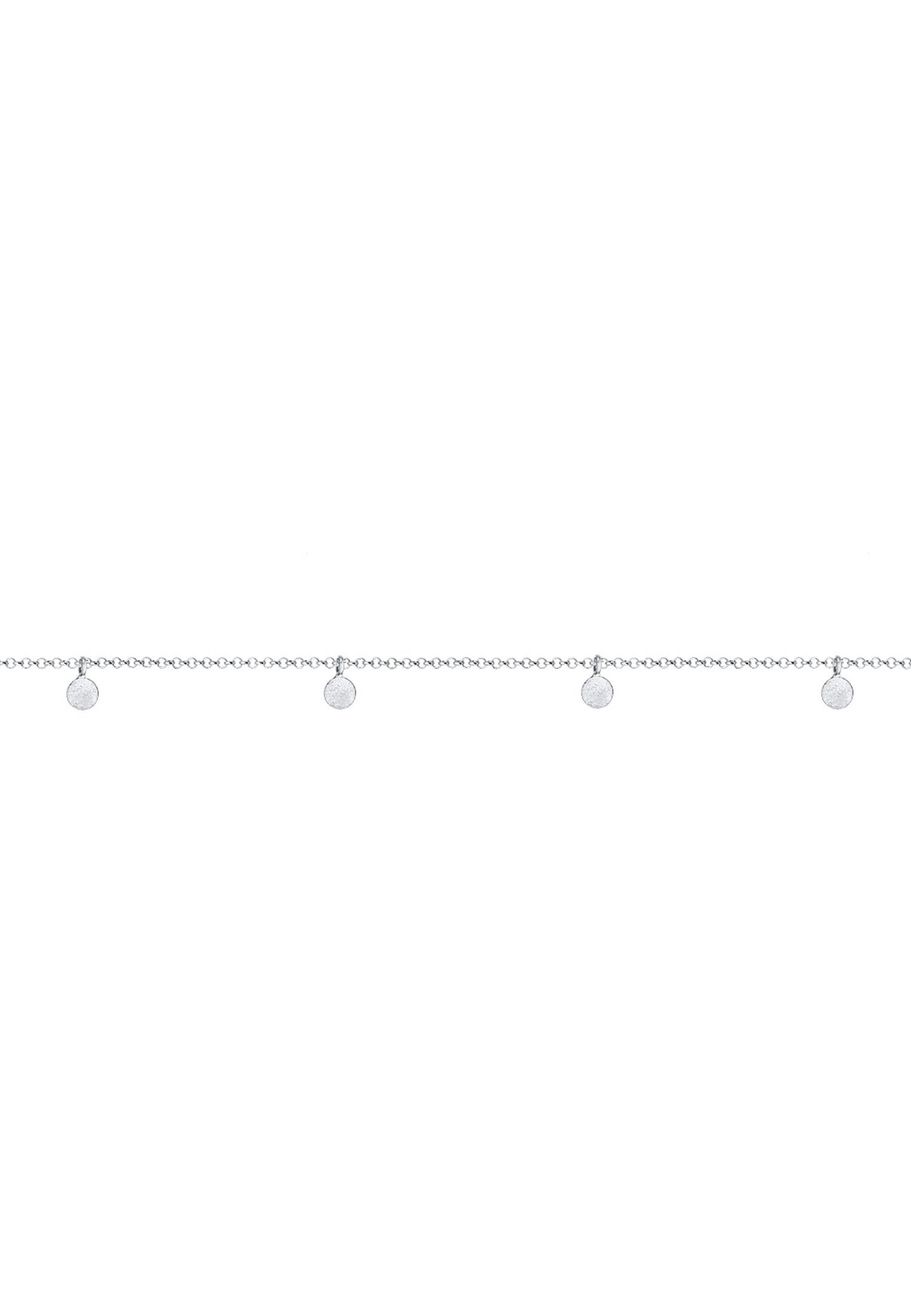Elli Collier Choker Plättchen Coins Matt 925 Silber