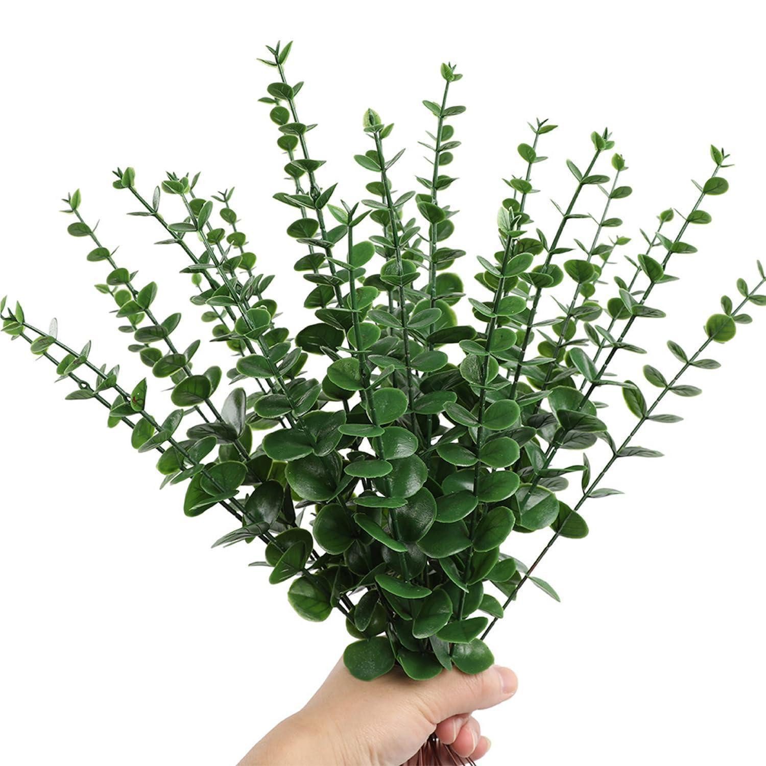 Kunstzweig Künstliche Eukalyptus-Zweige 30 Stücke Grün, LuxusKollektion, Höhe 2.4 cm