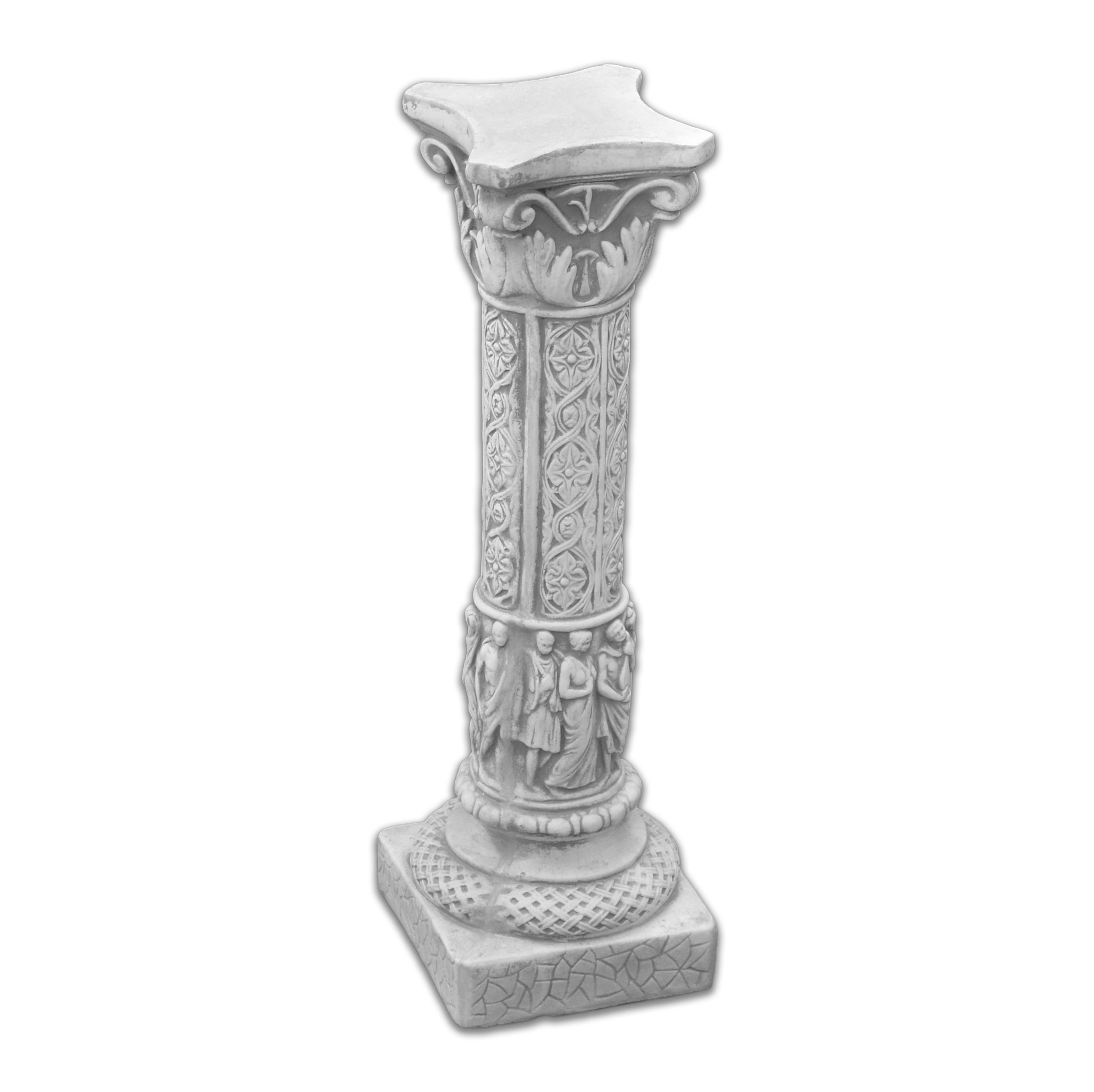 gartendekoparadies.de Gartensockel Säule im griechisch-römischen Stil, Steinsockel, H. 75 cm, G. 32 kg, Frostsicher