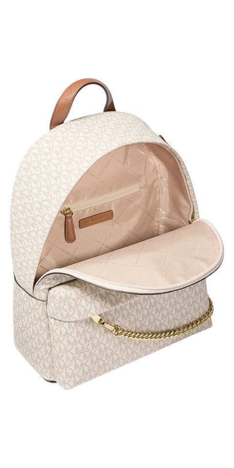 MICHAEL KORS Rucksack Michael Kors Slater Medium Rucksack Logo-Print Vanilla Gold