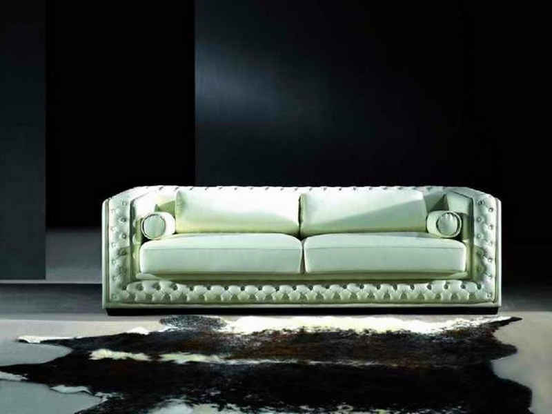 JVmoebel Chesterfield-Sofa Modernes 4-Sitzer-Sofa im Chesterfield-Stil in Weiß