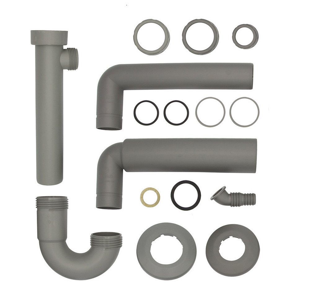 Thumbnail - Haas Otto Siphon PP-Spülensiphon 1½" Greta mit einem WS-Anschluss