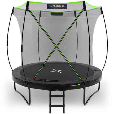 Kinetic Sports Gartentrampolin ULTIMATE PRO, Ø 244 cm, Designed in Germany, AirMAXX Sprungtuch, TÜV GS-geprüft