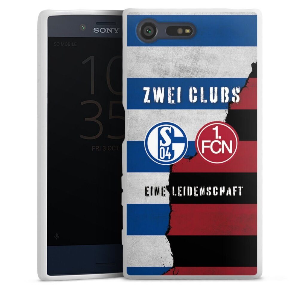 DeinDesign Handyhülle FC Schalke 04 1. FC Nürnberg Freundschaft, Sony Xperia X Compact Silikon Hülle Bumper Case Handy Schutzhülle