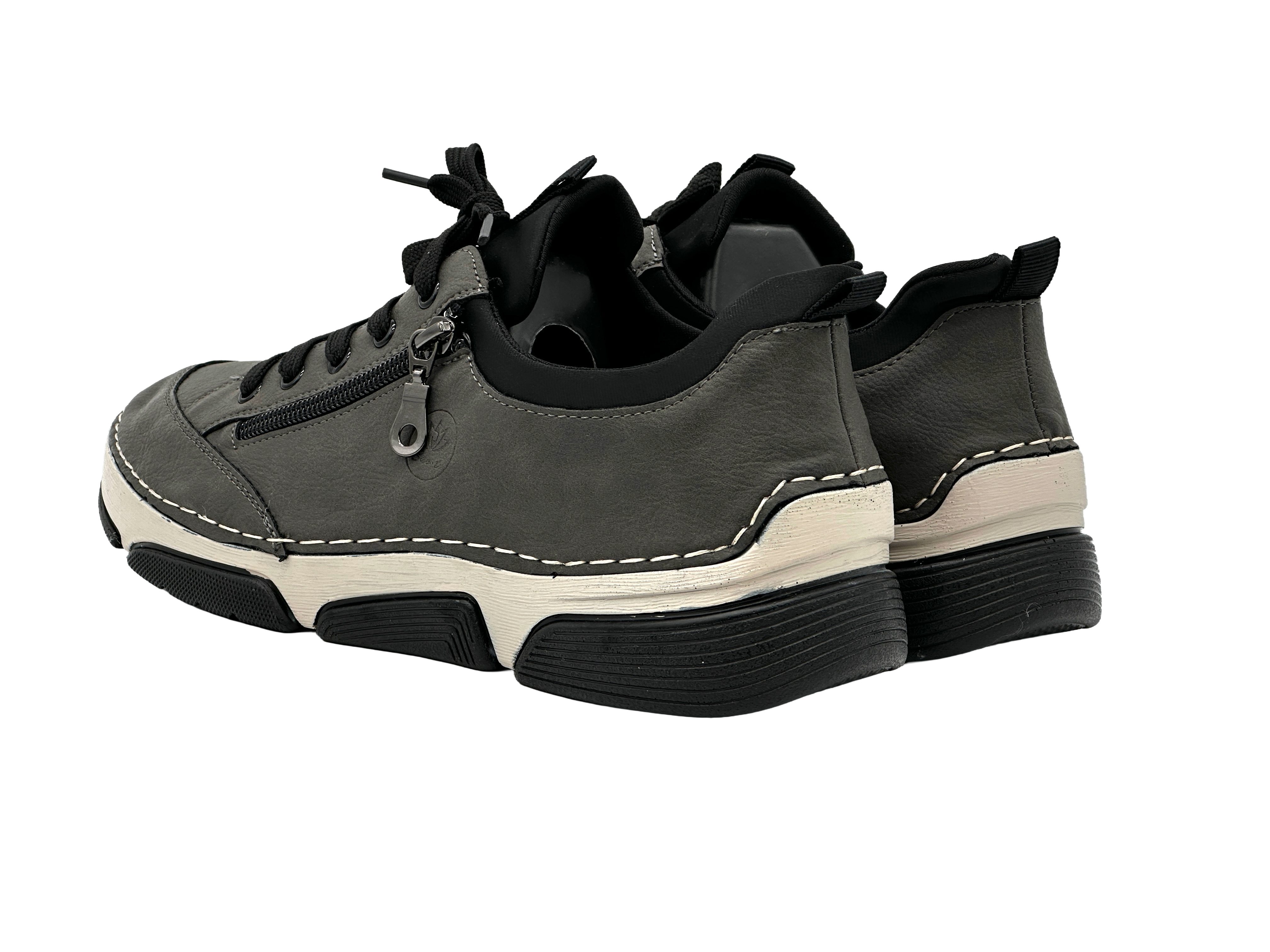 Nowaland Bequeme Damen Freizeitschuhe mit Zierreißverschluss und Schnürung Slipper Komfortschuhe mit flexiblem Laufsohlen-Design