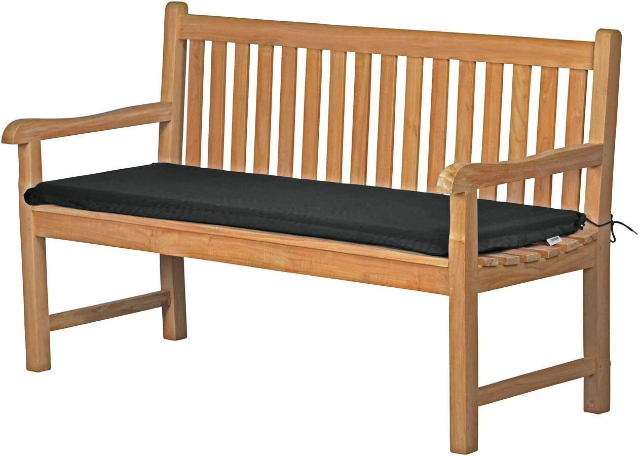 Kai Wiechmann Bankauflage Sitzauflage 100 - 190 x 47 cm als Polster für Holzbank made in Germany, waschbares und UV-beständiges Bank Sitzpolster