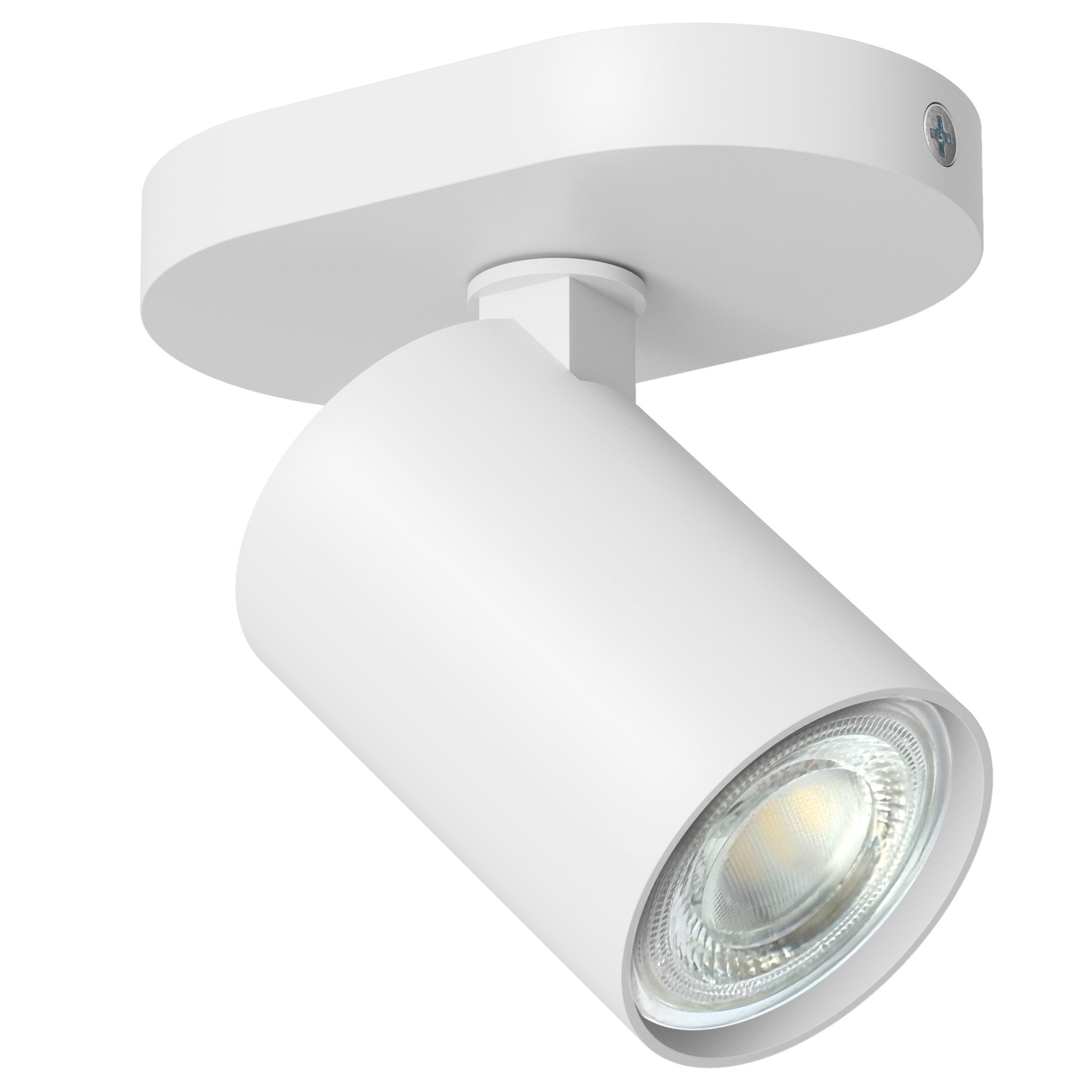 Oktaplex lighting LED Deckenstrahler GU10 schwenkbar Aluminium Spot 11 cm drehbar flach, Leuchtkopf dreh- und schwenkbar, ohne Leuchtmittel, schwenkbare Deckenlampe 230V weiß