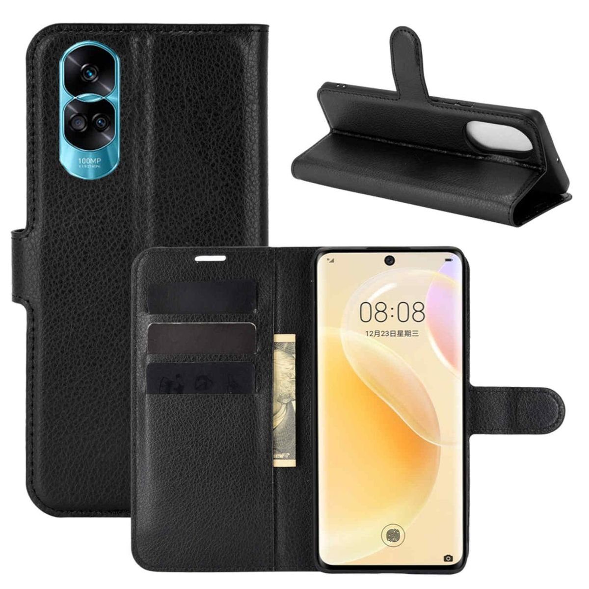 Wigento Handyhülle Für Honor 90 Lite Handy Tasche Wallet Hülle Case Cover Schutz Etuis