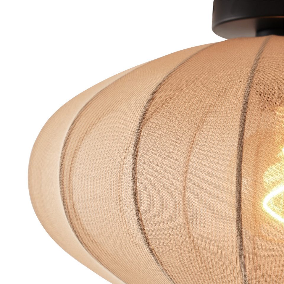 Qazqa Deckenleuchte Bida, ohne Leuchtmittel, E27, Braun, Design, Textil, 1- günstig online kaufen