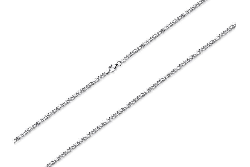 Silberkettenstore Silberkette Königskette von wählbar Länge Silber, 40-120cm - 925 3mm
