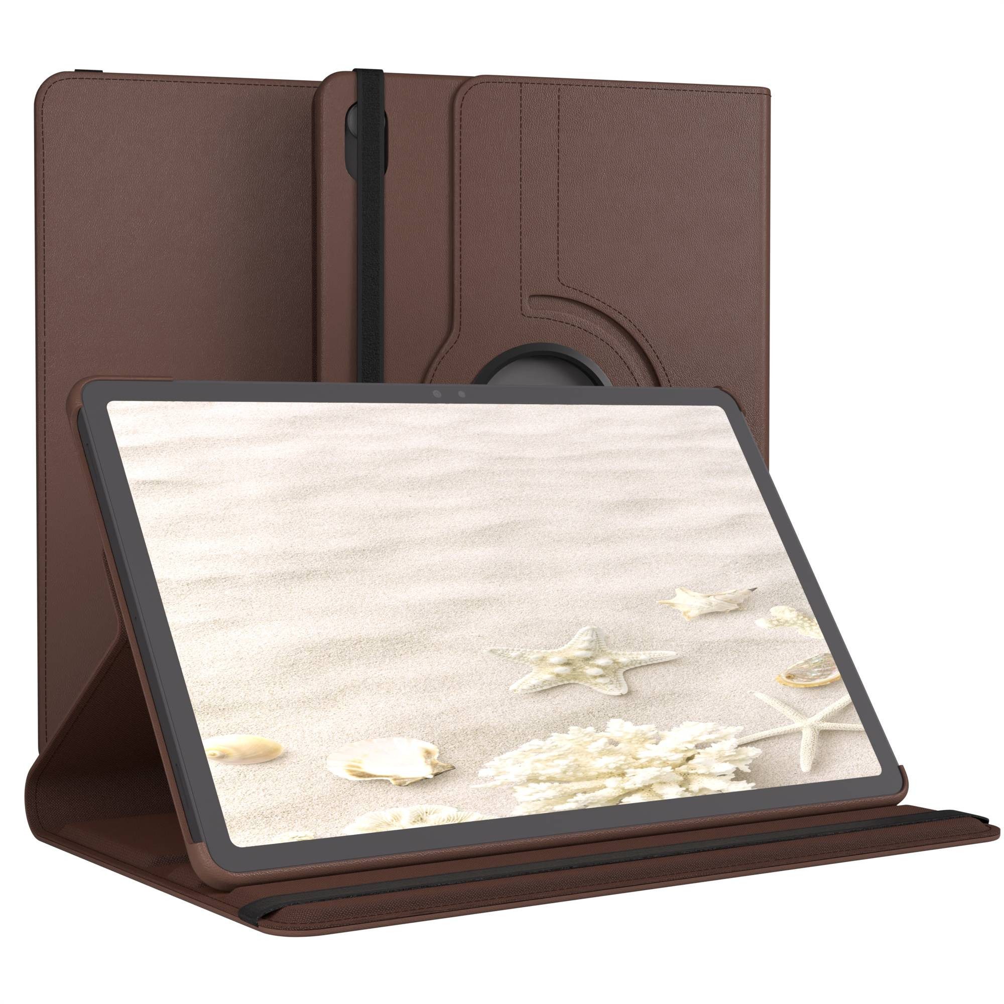 EAZY CASE Tablet-Hülle Rotationcase für Samsung Galaxy Tab S11 11 Zoll, Schutztasche Tablet Case 360 Rotation Bookcover zum Aufstellen Braun von EAZY CASE