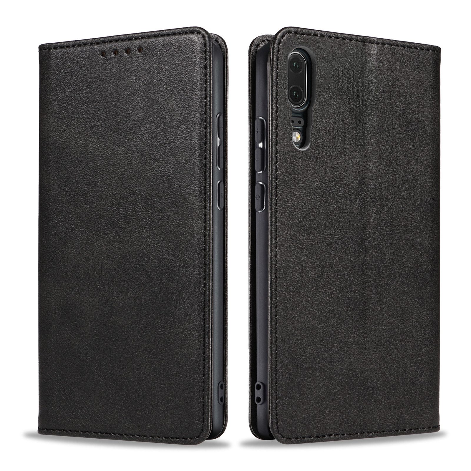 Tec-Expert Handyhülle Tasche Hülle für Huawei P20 5.8 Zoll, 5.8 ", Cover Klapphülle Case mit Kartenfach Fliphülle aufstellbar