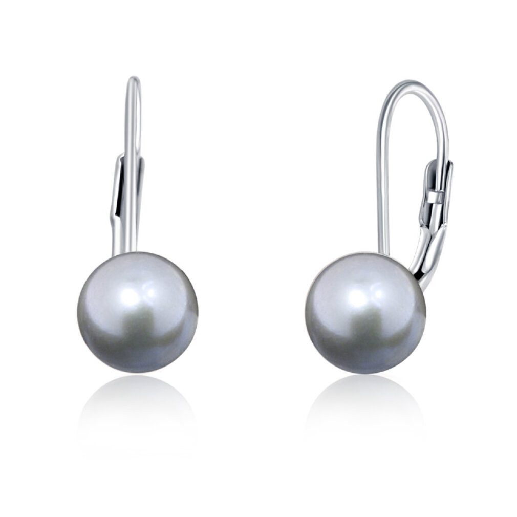 JVD Ohrring-Set Silver earrings with real gray pearls SVLE0476XD2P6 - Diameter: 0.9 cm