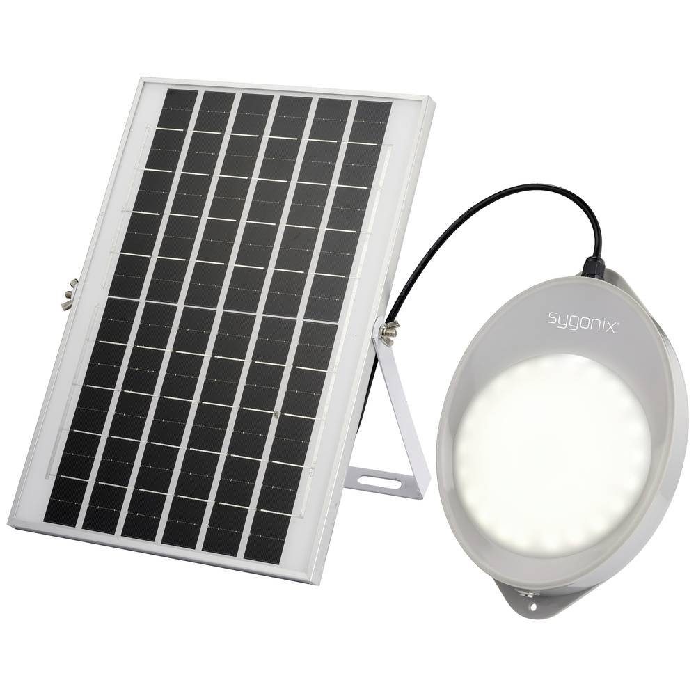 Sygonix Außen-Deckenleuchte SOLAR SENSOR WAND/DECKENLEUCHTE SY-5596934, Akkubetrieb, Mit Sensor, Mit Schalter