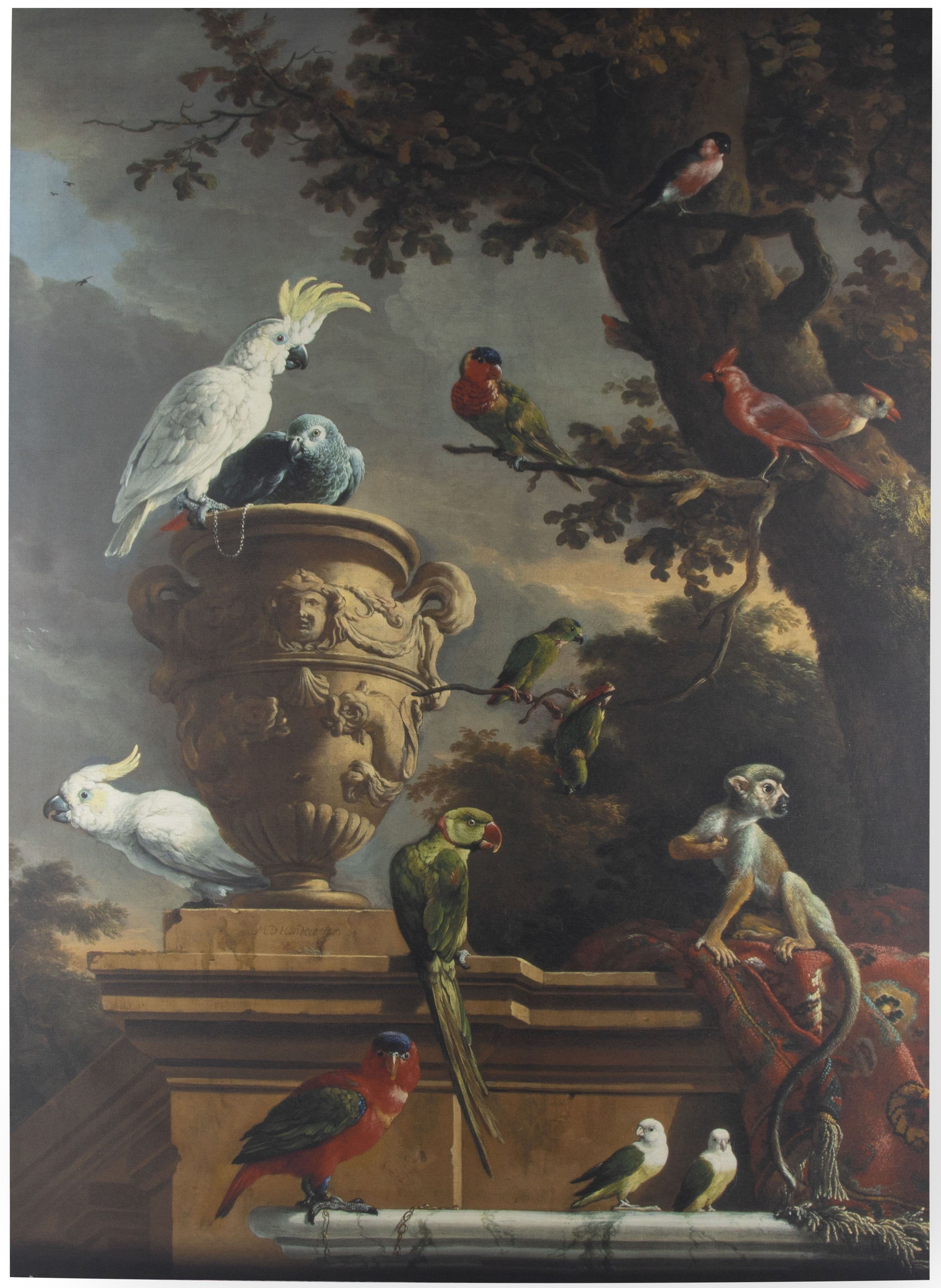 Art for the home Leinwandbild Menagerie, Art, Vögel (1 St), die Menagerie 100 x 70 cm