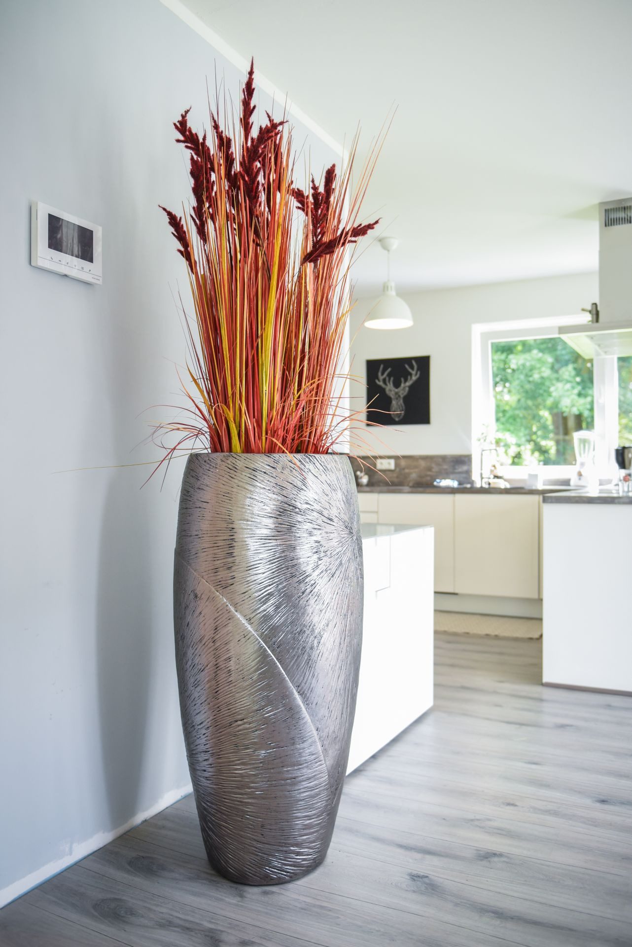 VIVANNO Bodenvase Fiberglas ROYAL Rund - günstig online kaufen