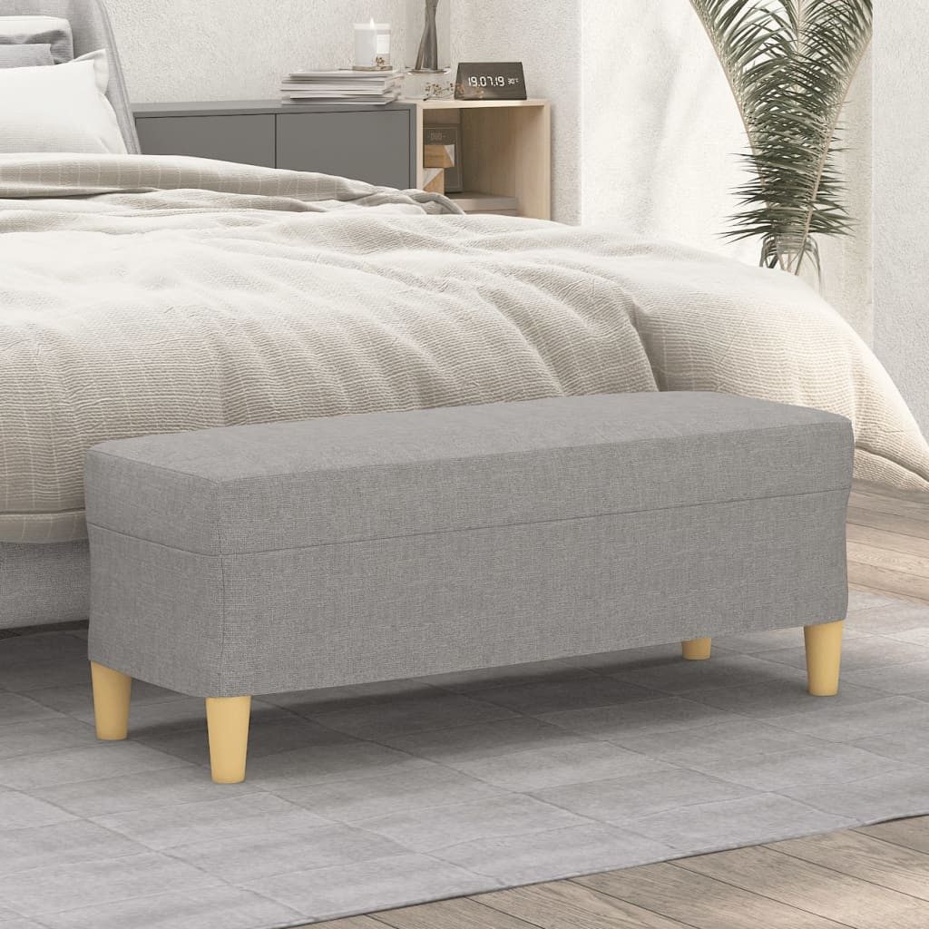 Sitzbank Multifunktionale Hellgrau 100 x 35 x 41 cm