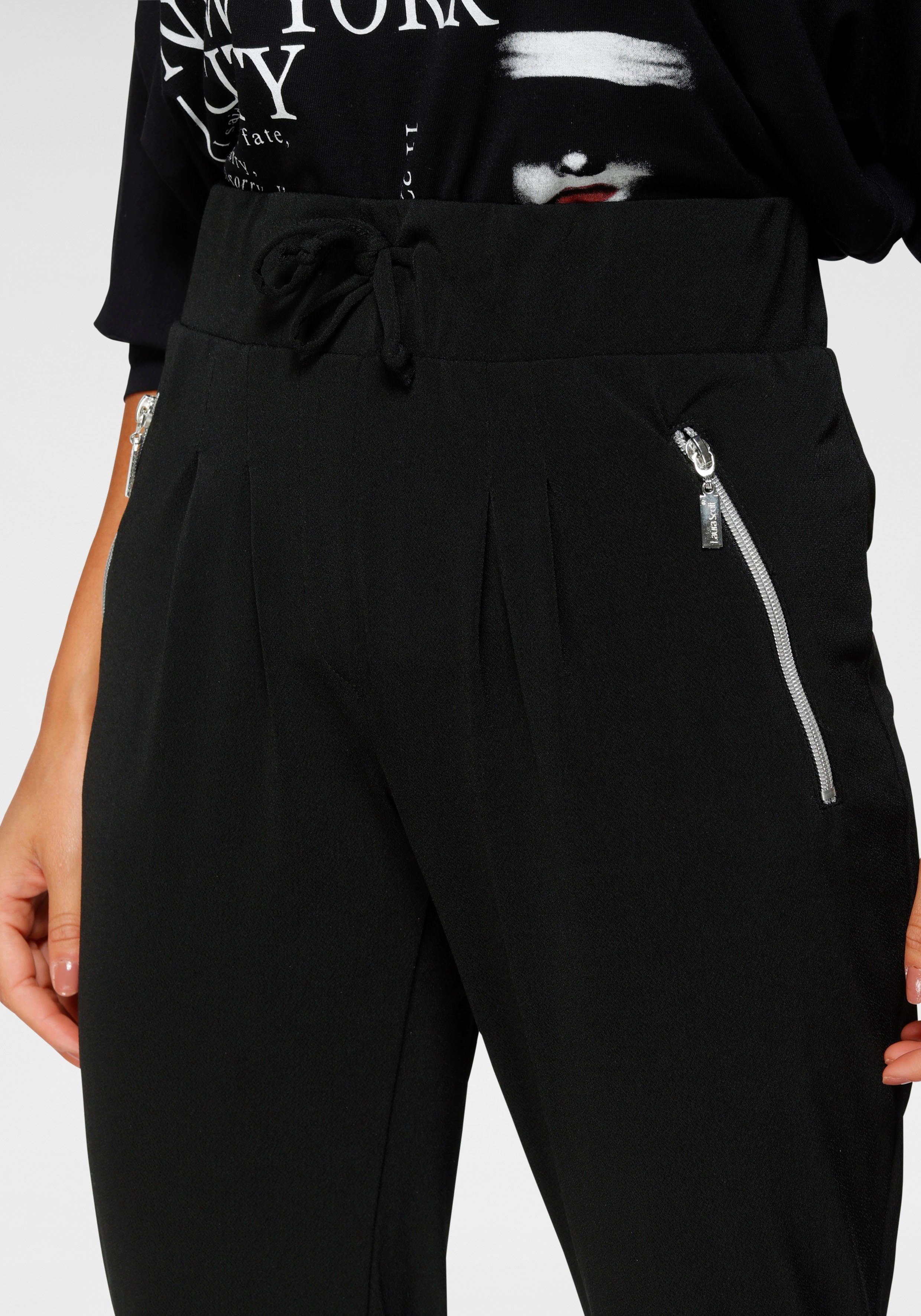 Laura Scott Jogger Pants mit Reißverschlusstaschen