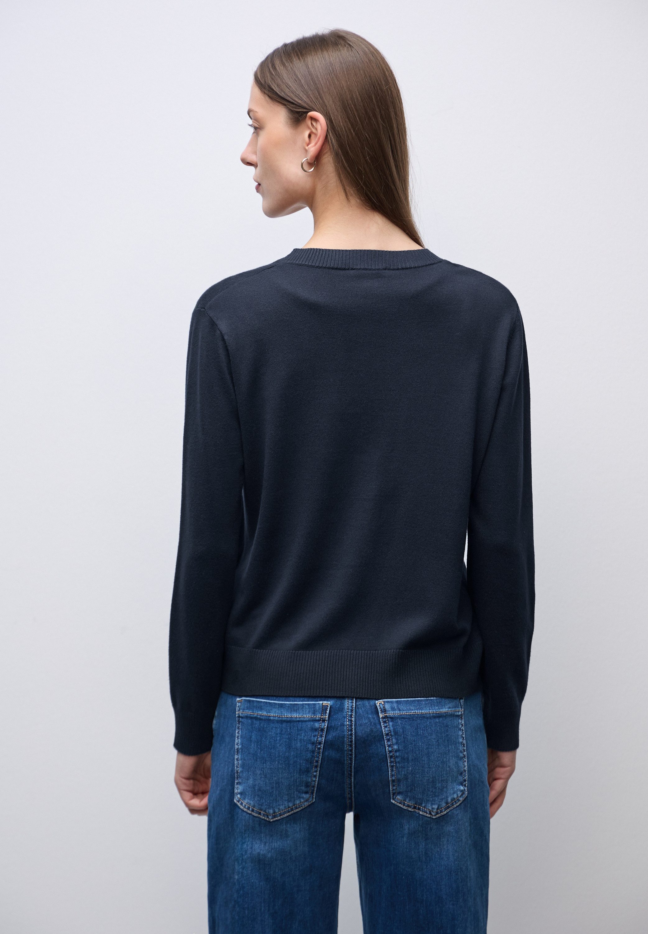 STREET ONE Strickjacke mit Rippstrickdetails günstig online kaufen