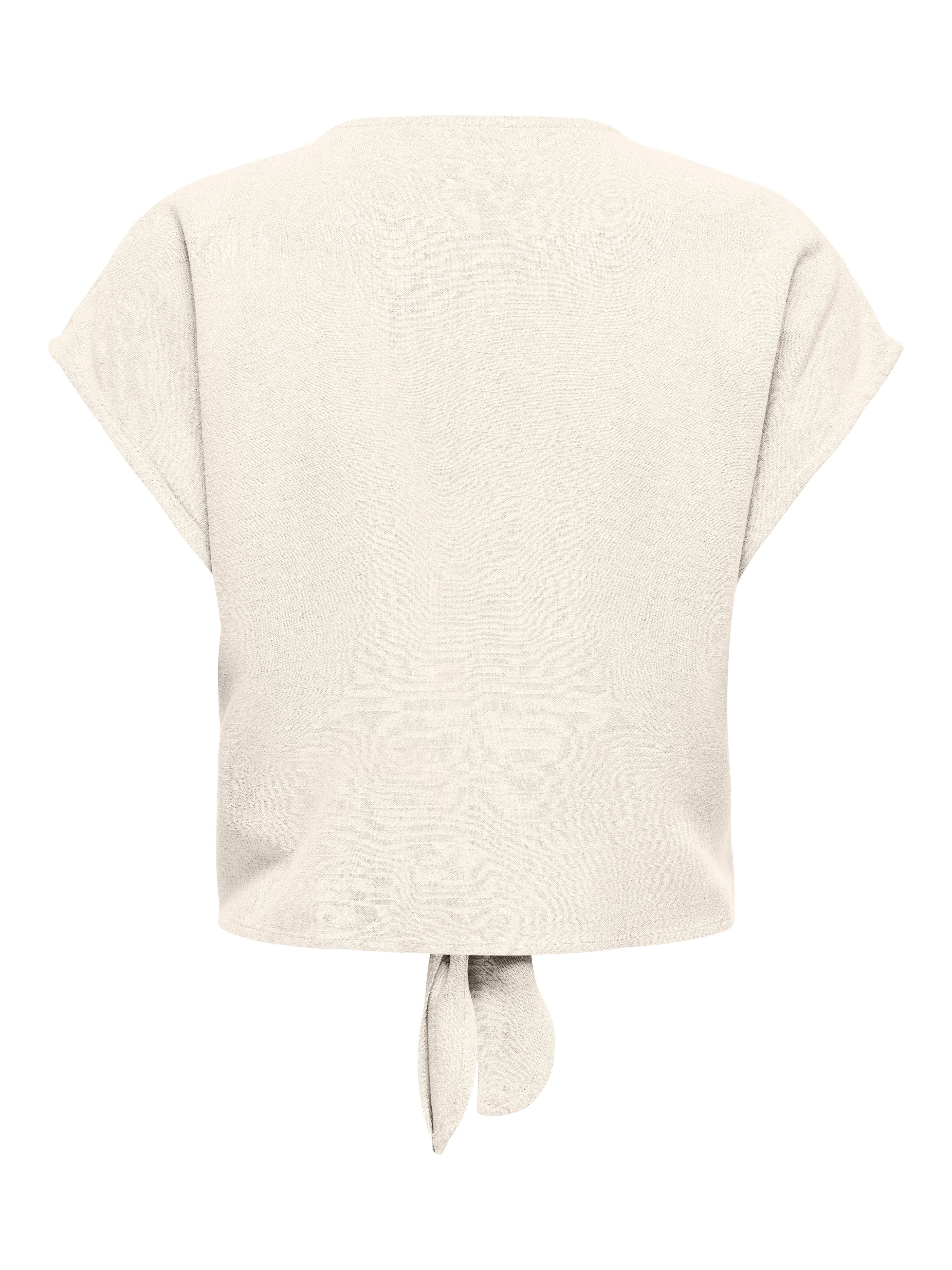 ONLY Kurzarmbluse ONLSIESTA SS KNOT LIN BL SHIRT PNT NOOS Viskosemischung, regular fit
