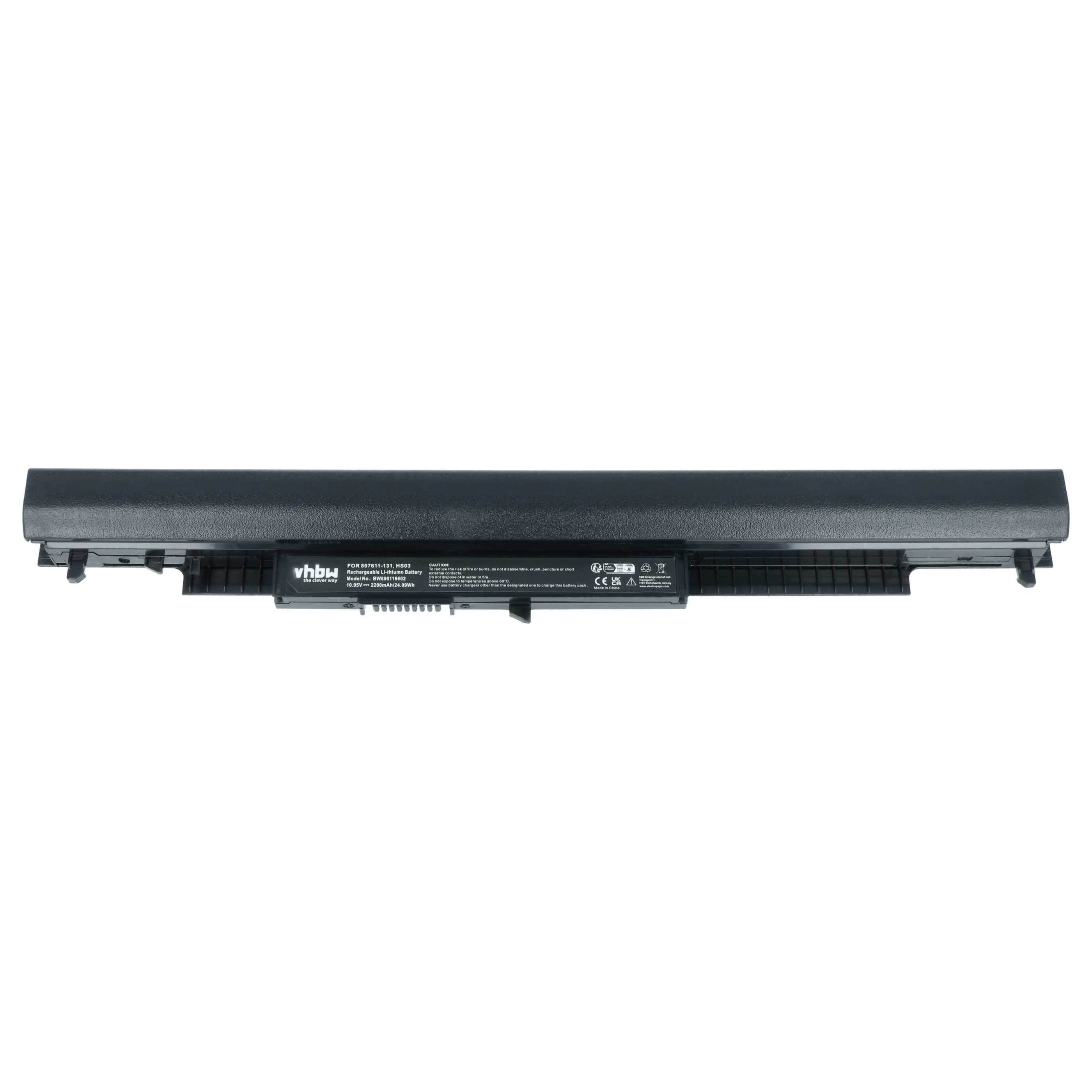 vhbw Ersatz für HP HS04, 807612-831, 807956-001, HS03031, 807957-001, HS03, Laptop-Akku Akku Li-Ion 2200 mAh (10,95 V, 1 St), Leistungsfähiger Austausch-Akku fü – Bild 3 von 5