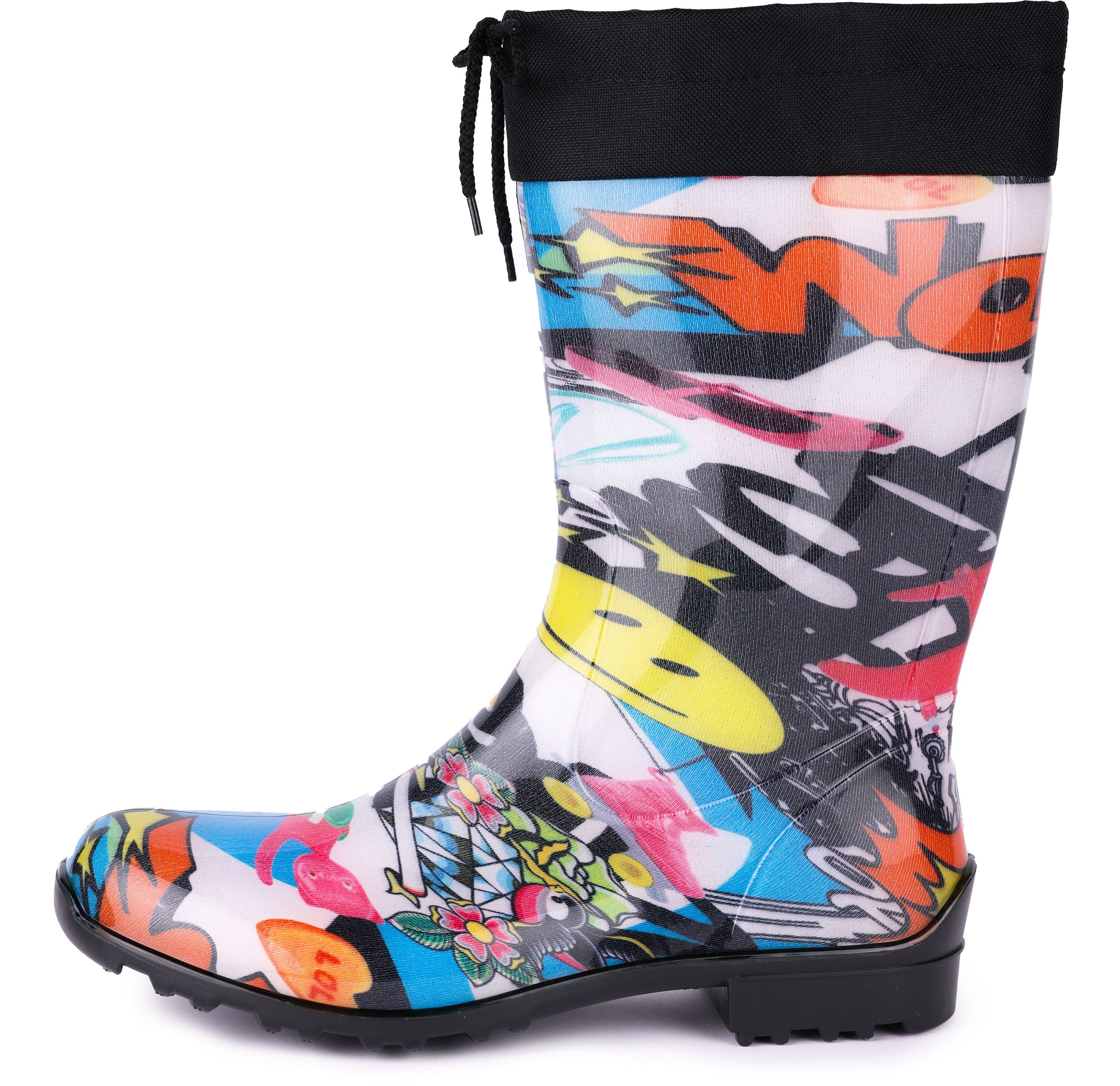 Ladeheid Damen Gummistiefel mit Stulpe LA-968 Gummistiefel