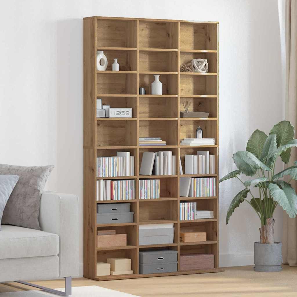 vidaXL CD-Regal CD Regal Artisan-Eiche 101 x 23 x 177,5 cm Holzwerkstoff, 1-tlg.