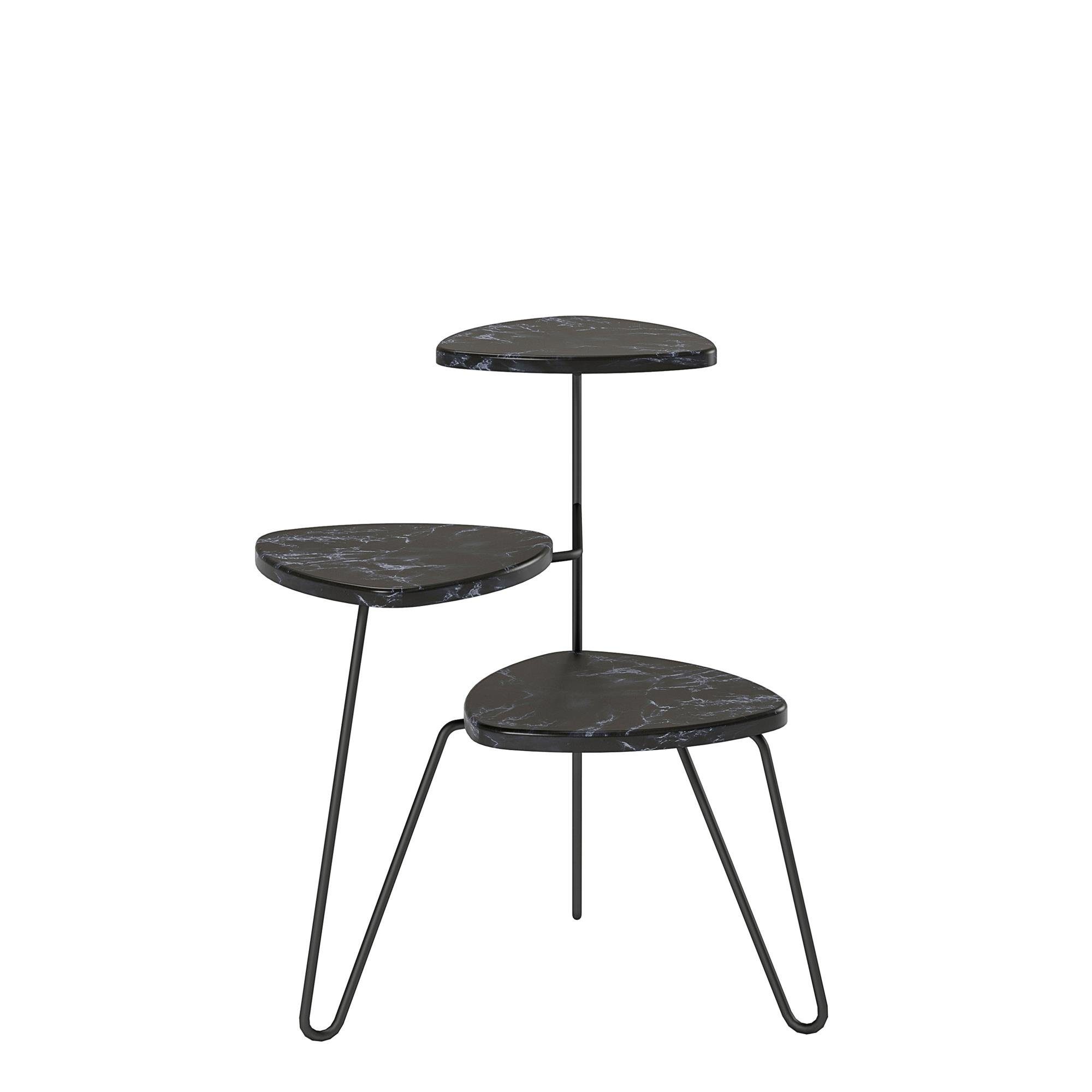 loft24 Pflanzentreppe Athena, Pflanzenregal in Marmoroptik, Metallgestell, günstig online kaufen