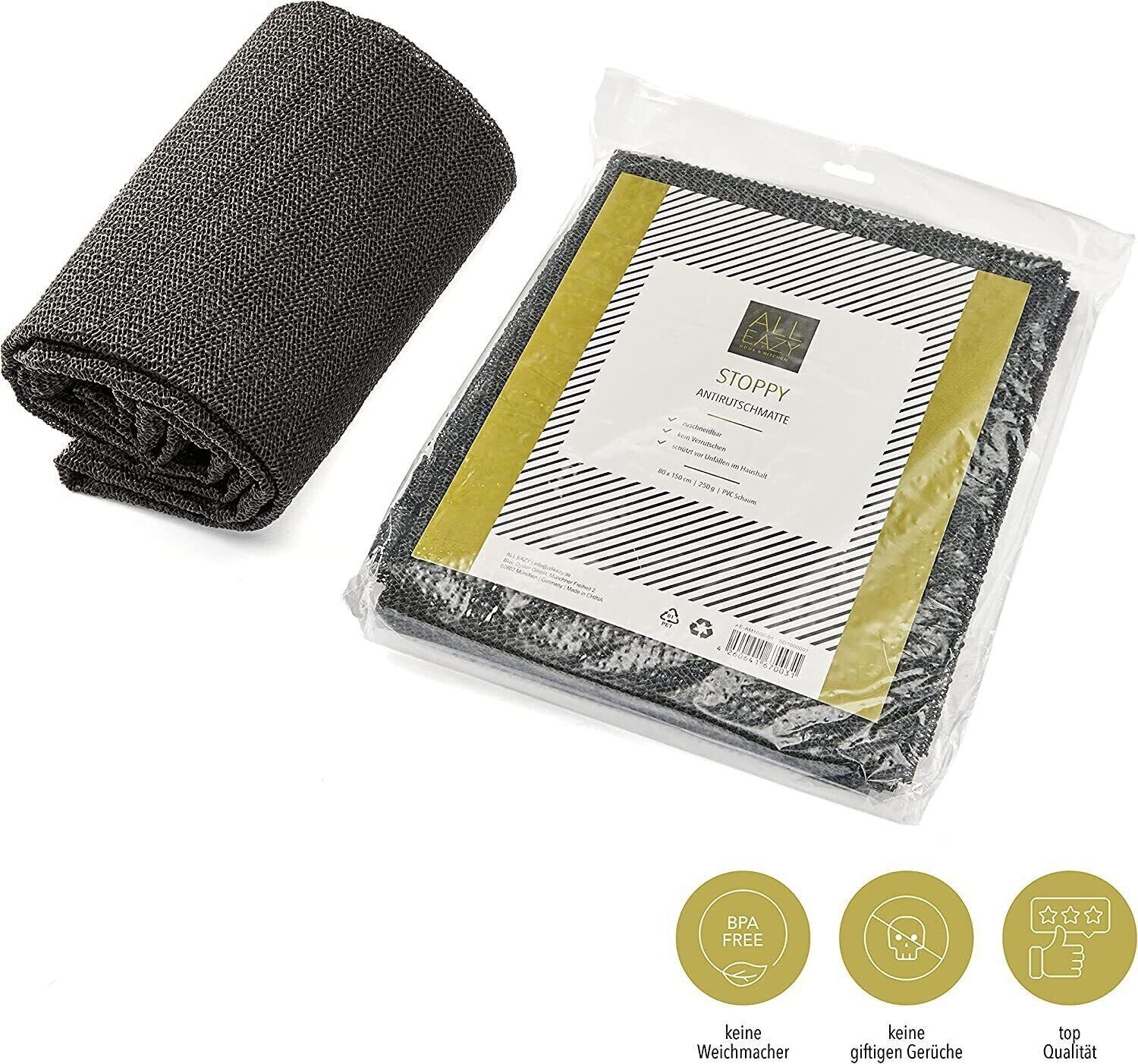 ALL EAZY Home & Kitchen Antirutsch Teppichunterlage Antirutschmatte Teppichunterlage Teppichstopp Gleitschutz 80x150, (Packung, 1 St), individuell zuschneidbar