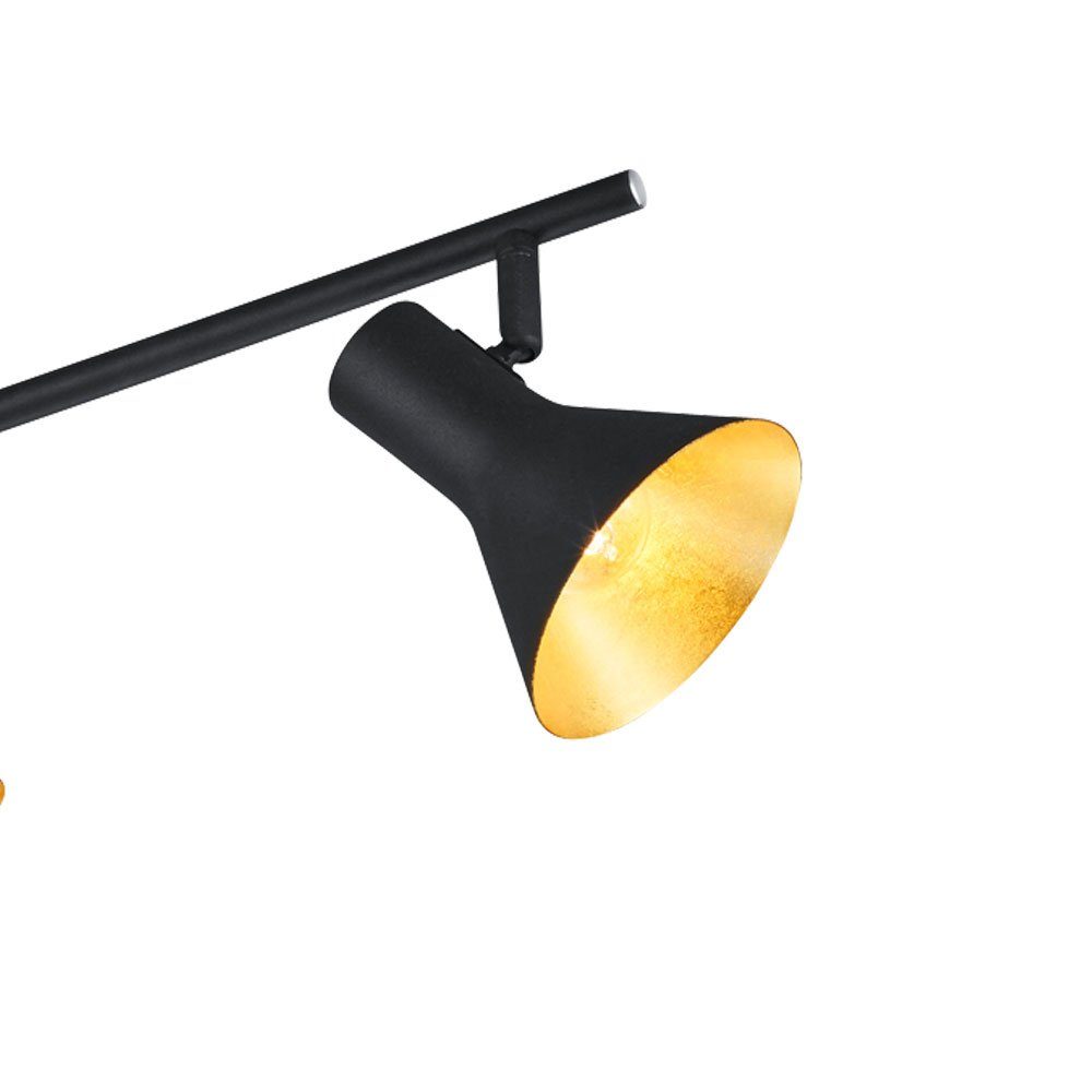 etc-shop LED Deckenleuchte, Leuchtmittel nicht schwenkbar Deckenlampe inklusive, schwarz 3 Flammig Spotleiste Deckenleuchte