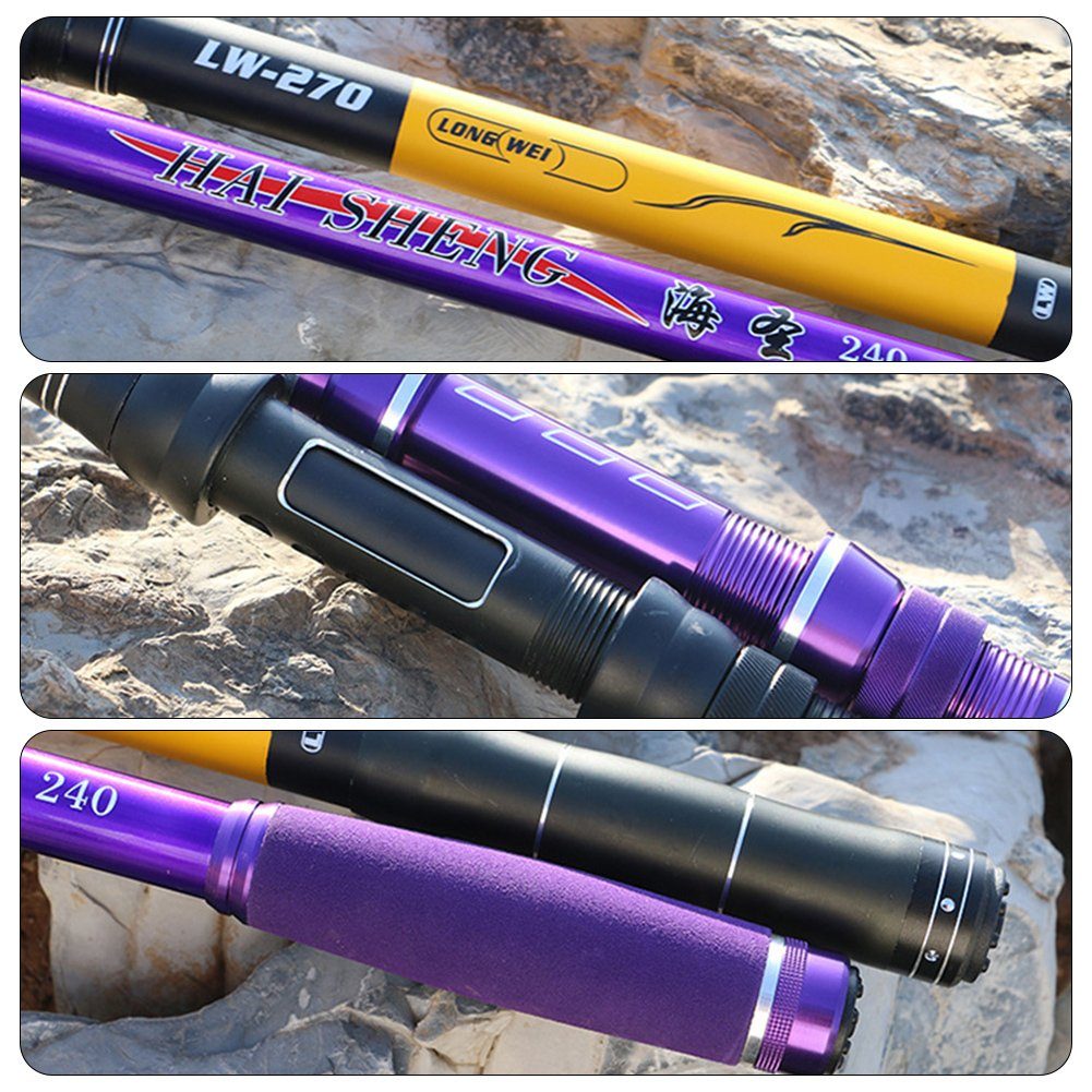 Blusmart Karpfenrute Teleskopische, purple Ultraleichte Angelrute, Langlebige