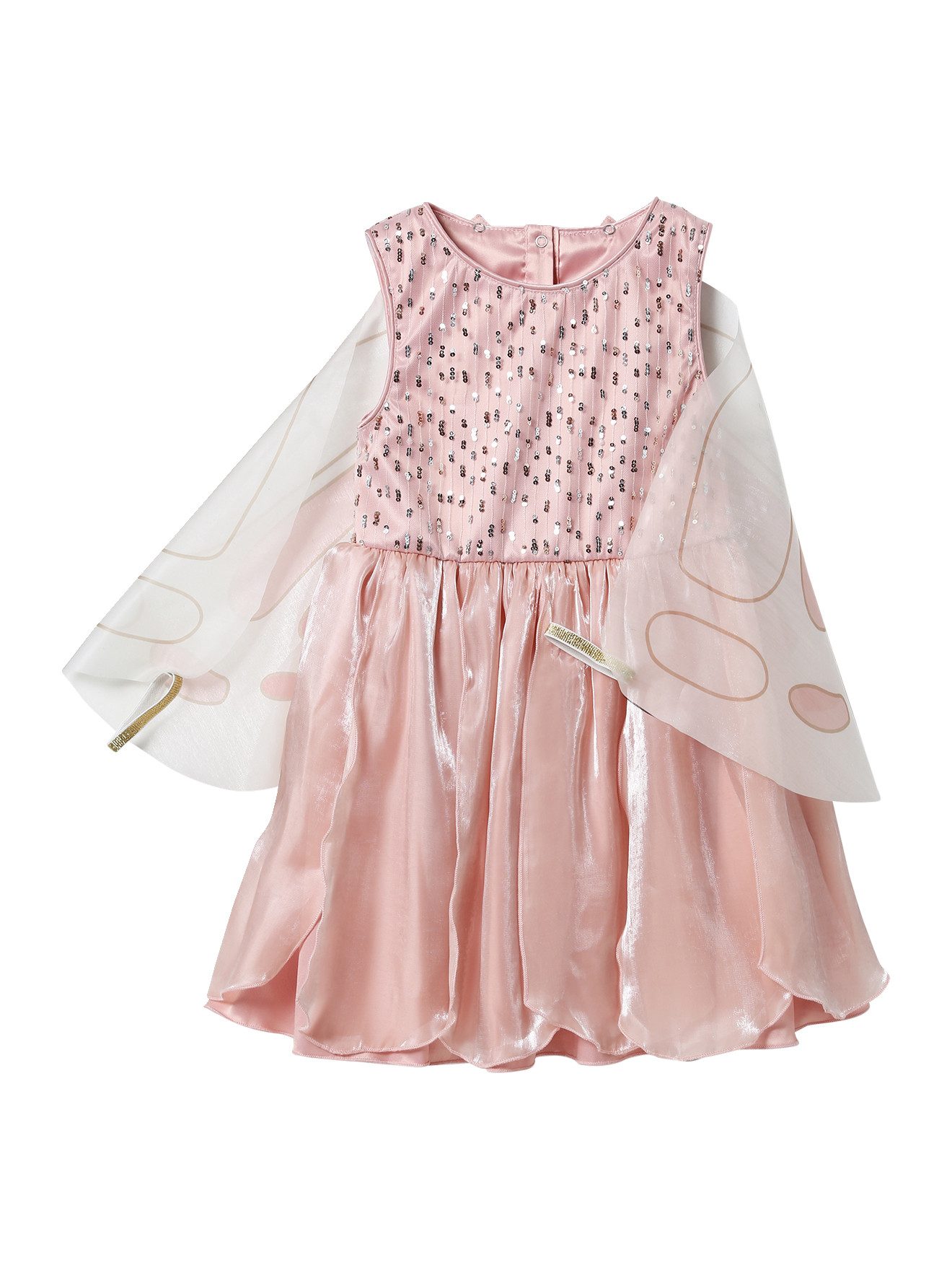 vertbaudet Kostüm Festlicher Mädchen Kleid, Feenkostüm mit Flügeln