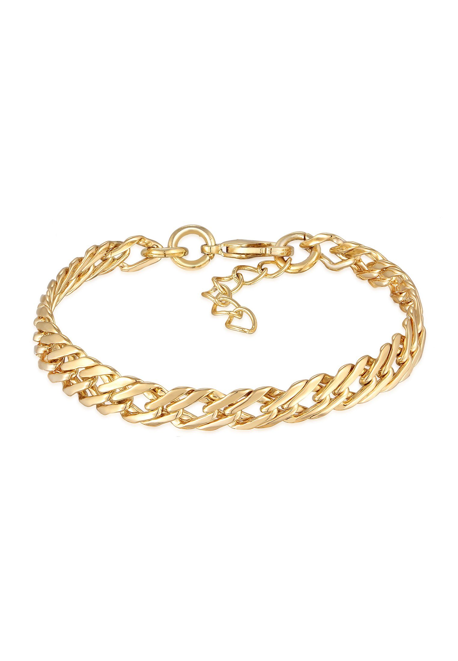 Armband Panzerkette Gliederarmband goldfarben für Damen