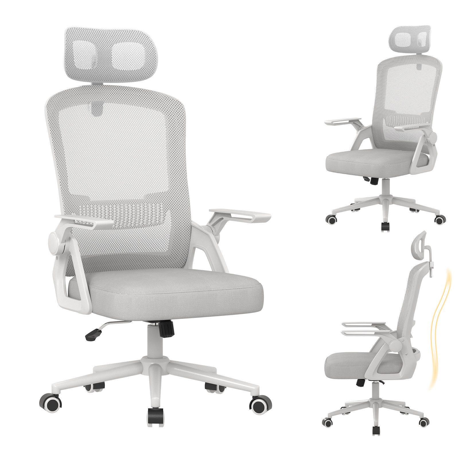ZAISZE Bürostuhl Ergonomischer Bürostuhl drehbar höhenverstellbar, Komfort & Stil (Passende Kombination), Verstellbarer Bürostuhl, geeignet für das Homeoffice – Bild 5 von 5