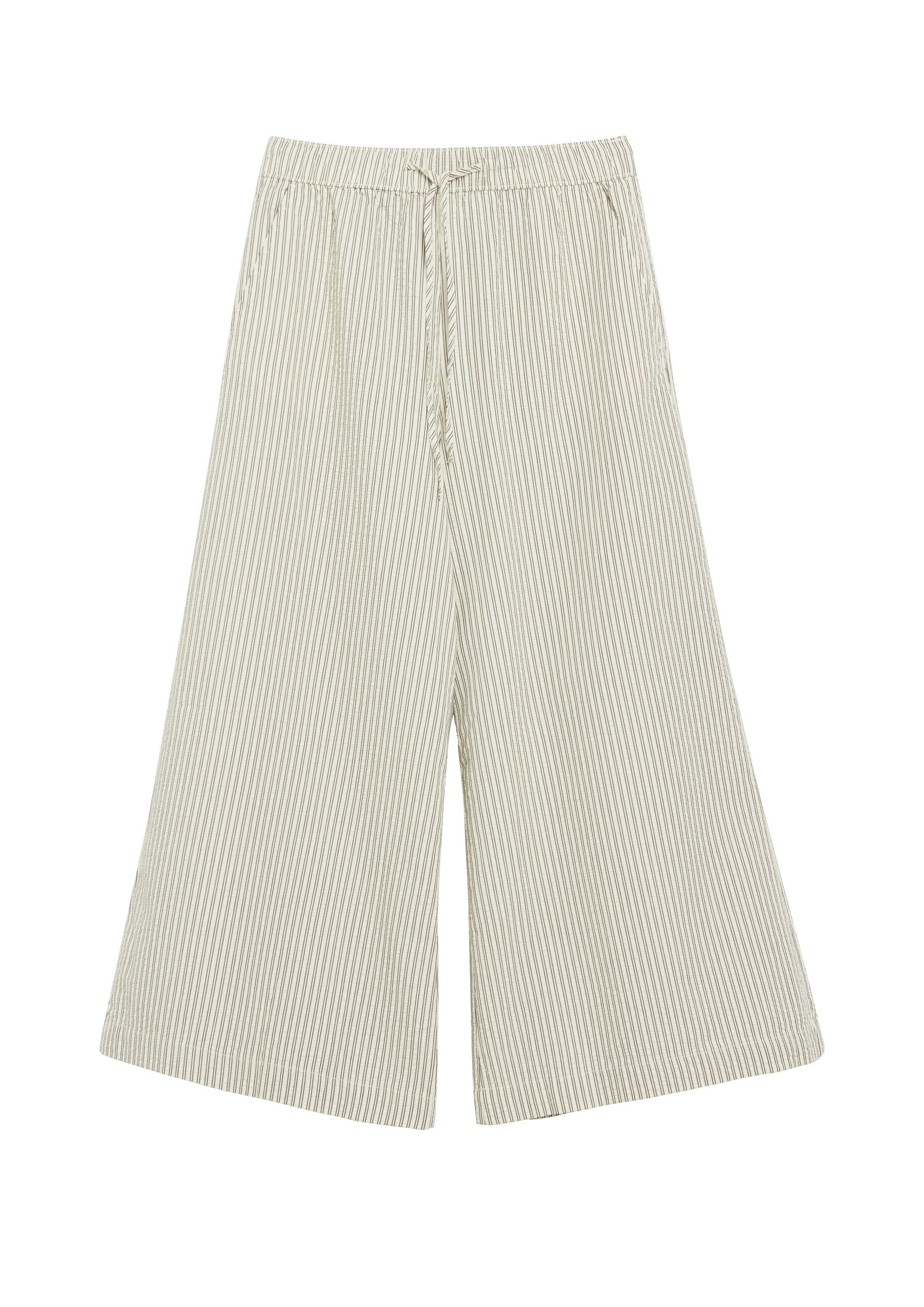 s.Oliver Culotte Hose Culotte aus Seersucker mit weitem Bein