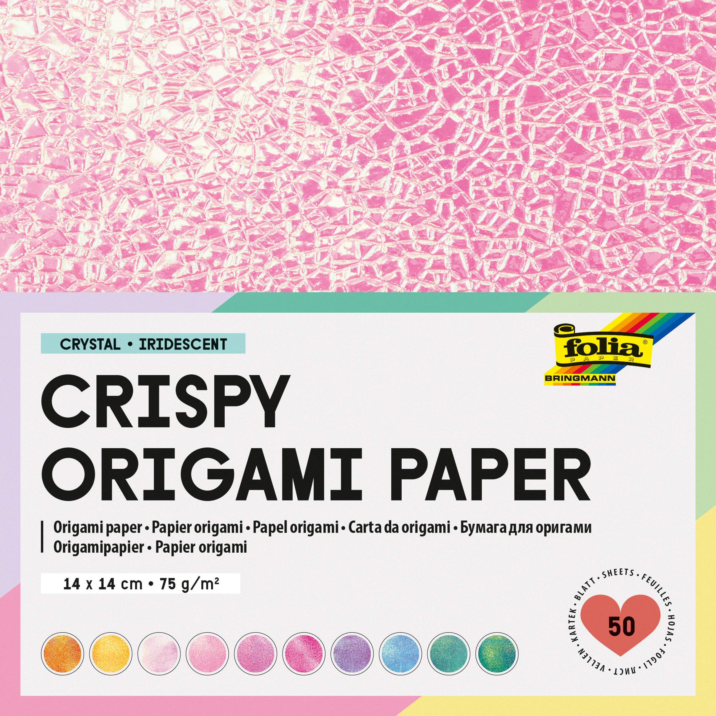Folia Motivpapier Crispy Origami Paper, 50 Blatt